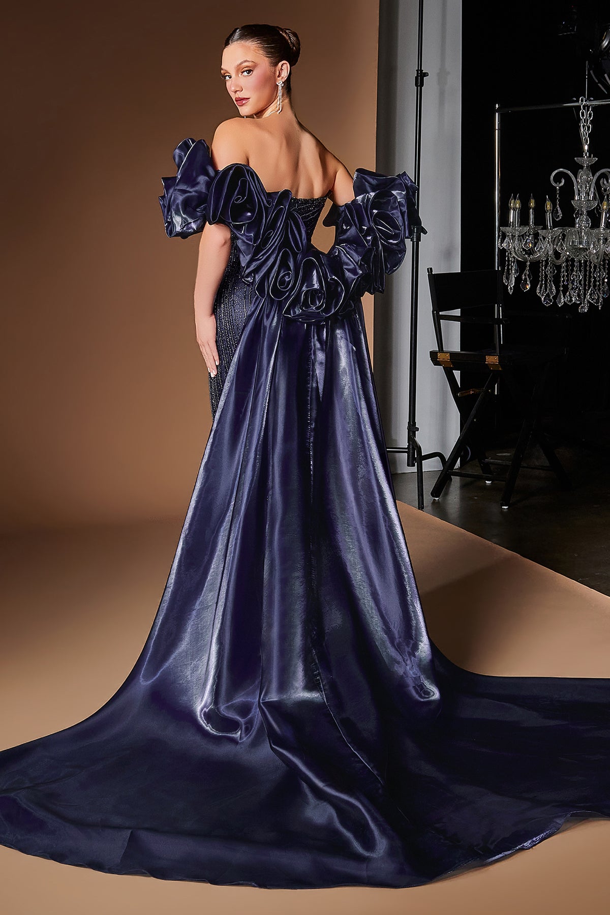 Alessia in Navy — back view