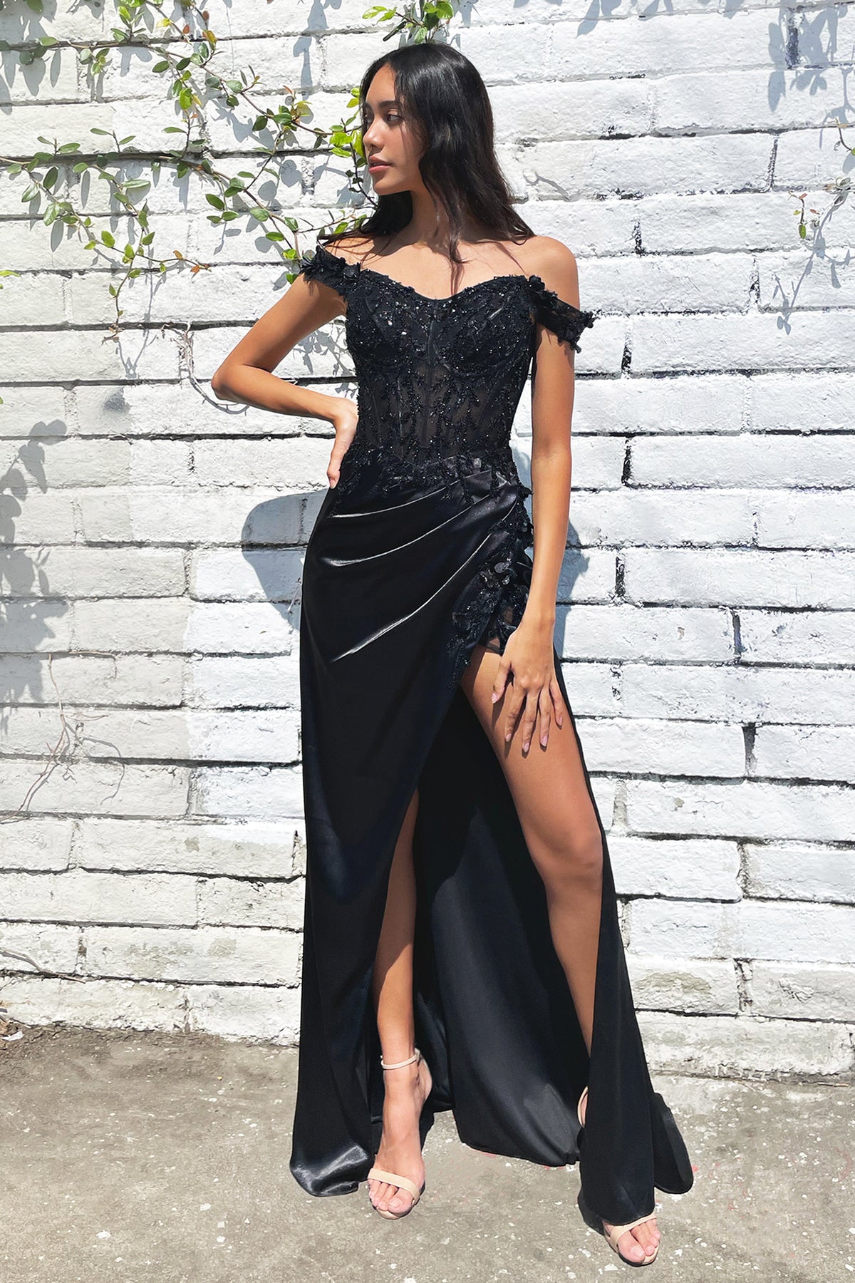 Alexa dress in Black — front view