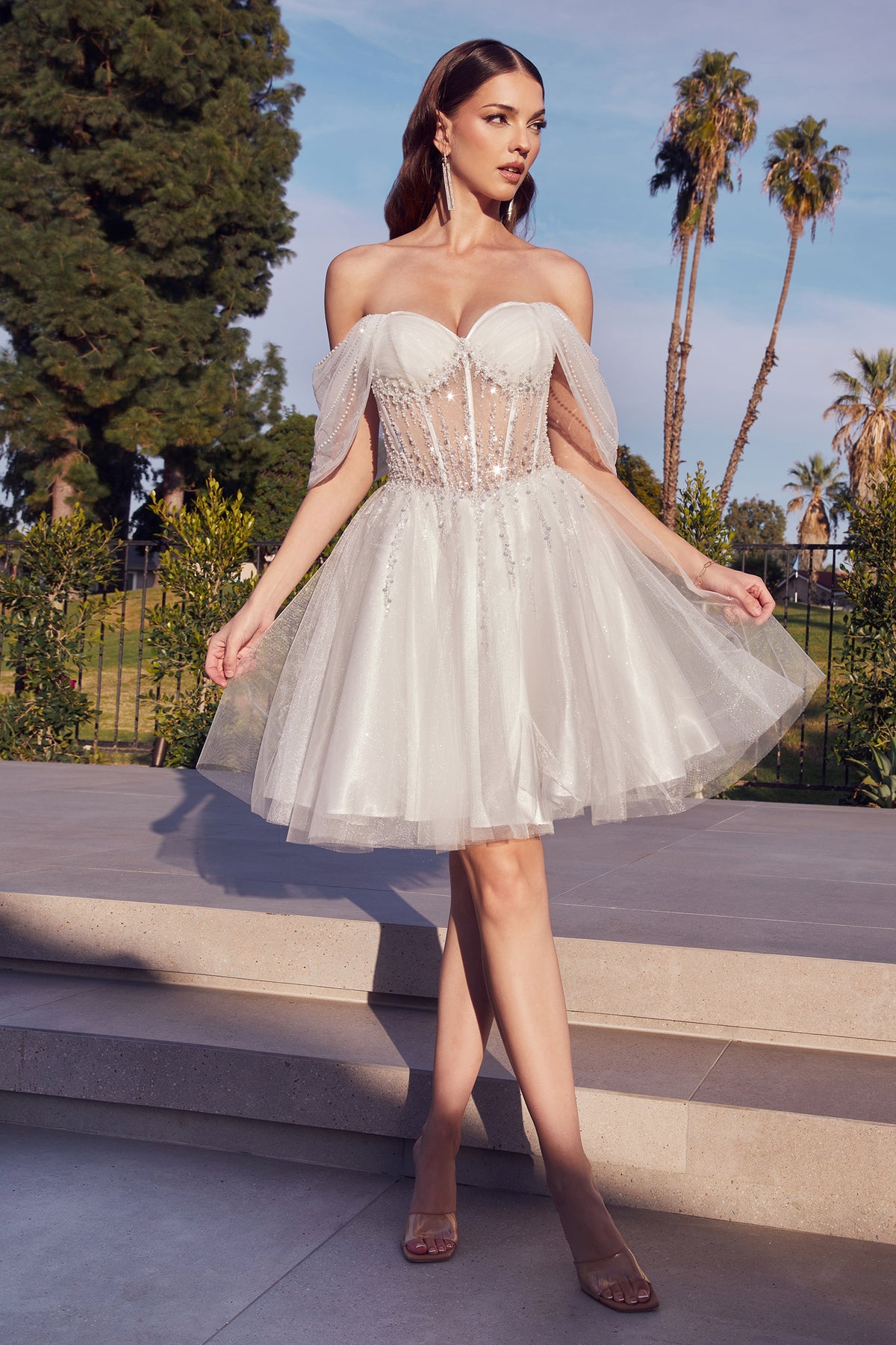 Ann Arbor dress in Off White — front view