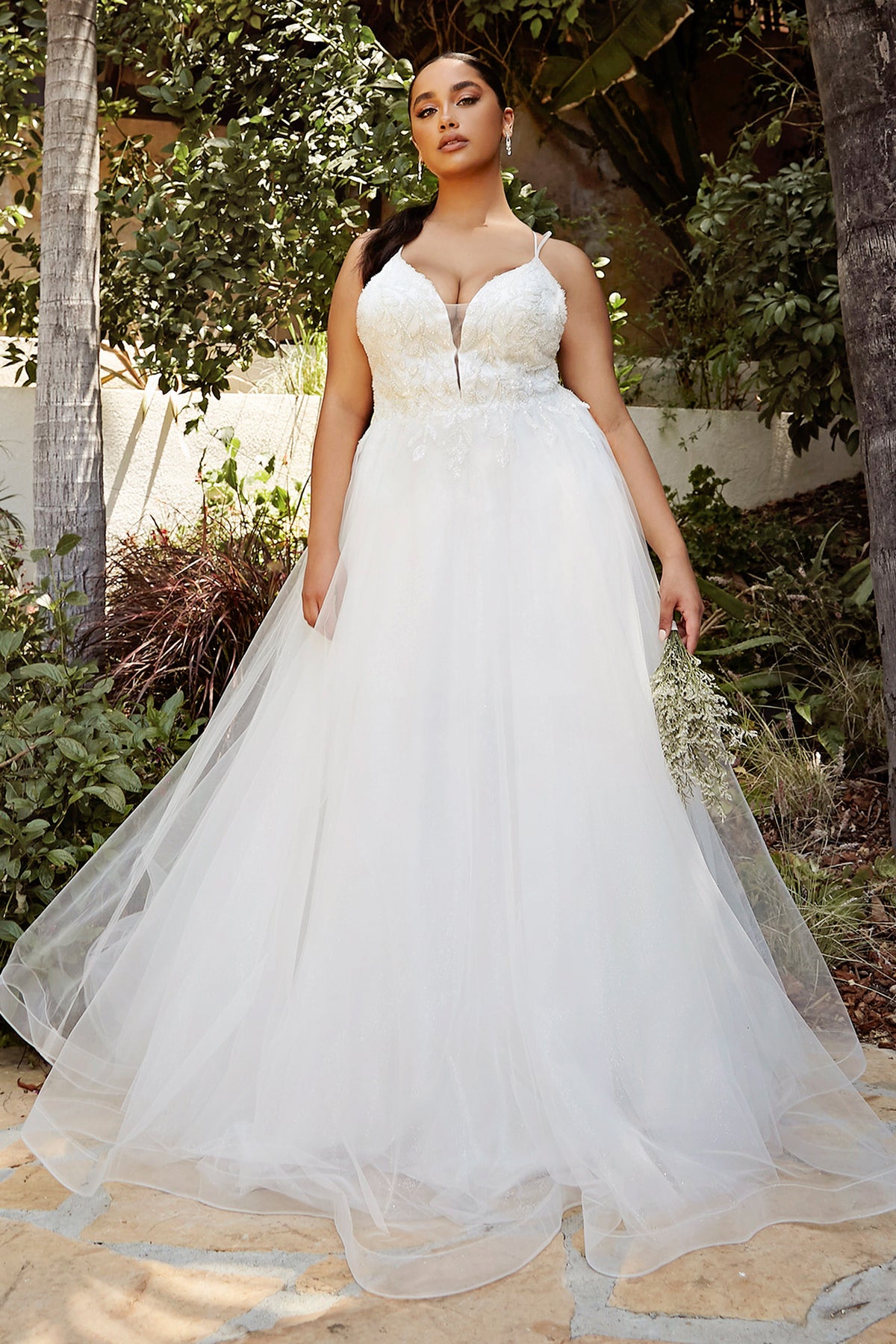 Barcelona dress in Off White — front view