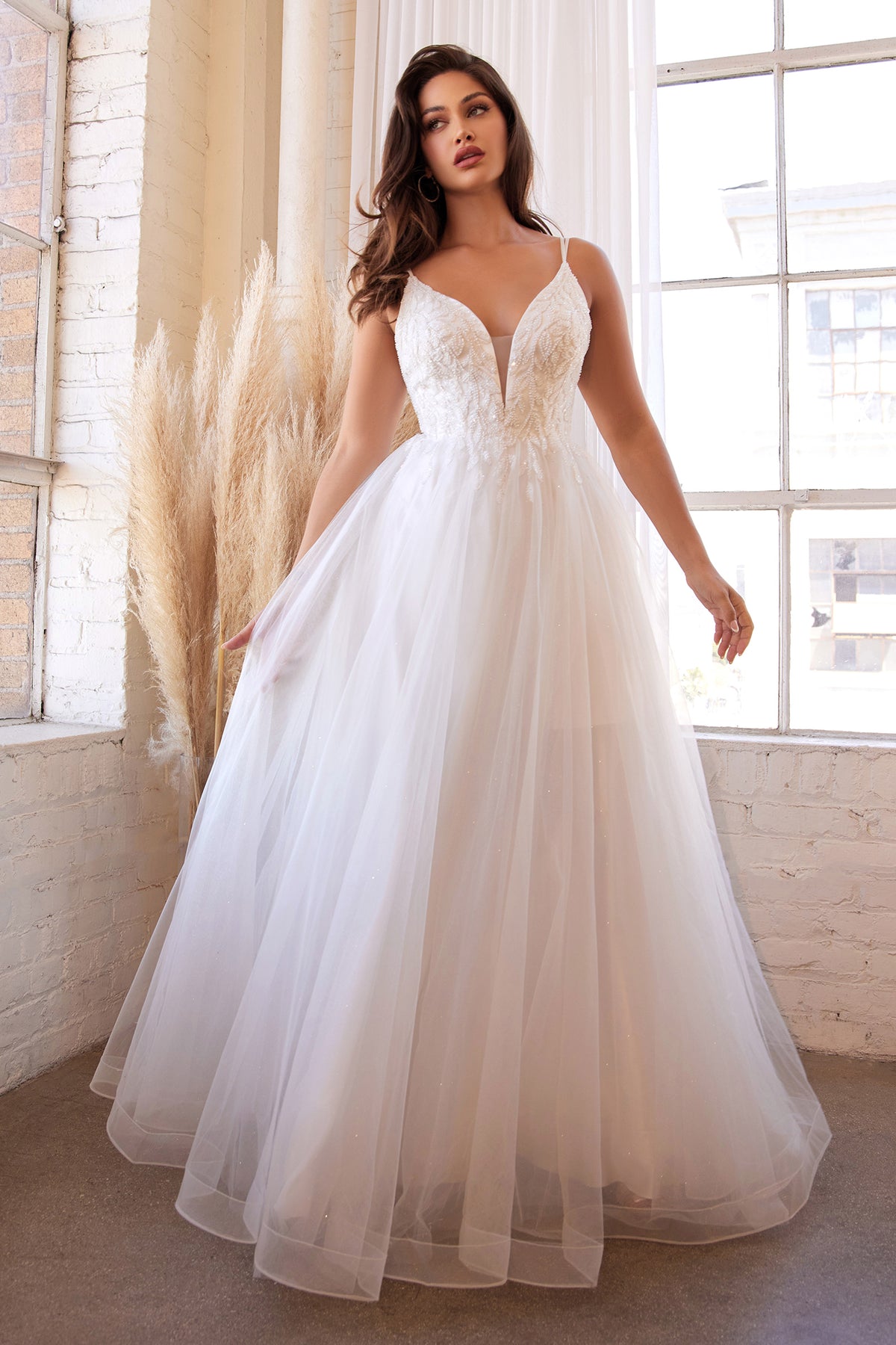 Barcelona dress in Off White — front view