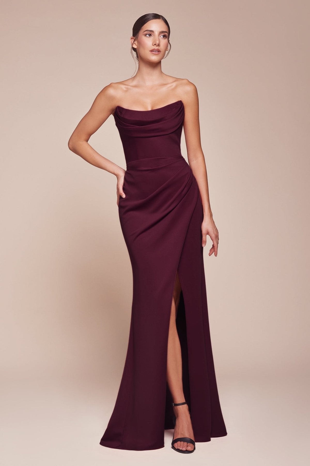 Boston dress in Wine