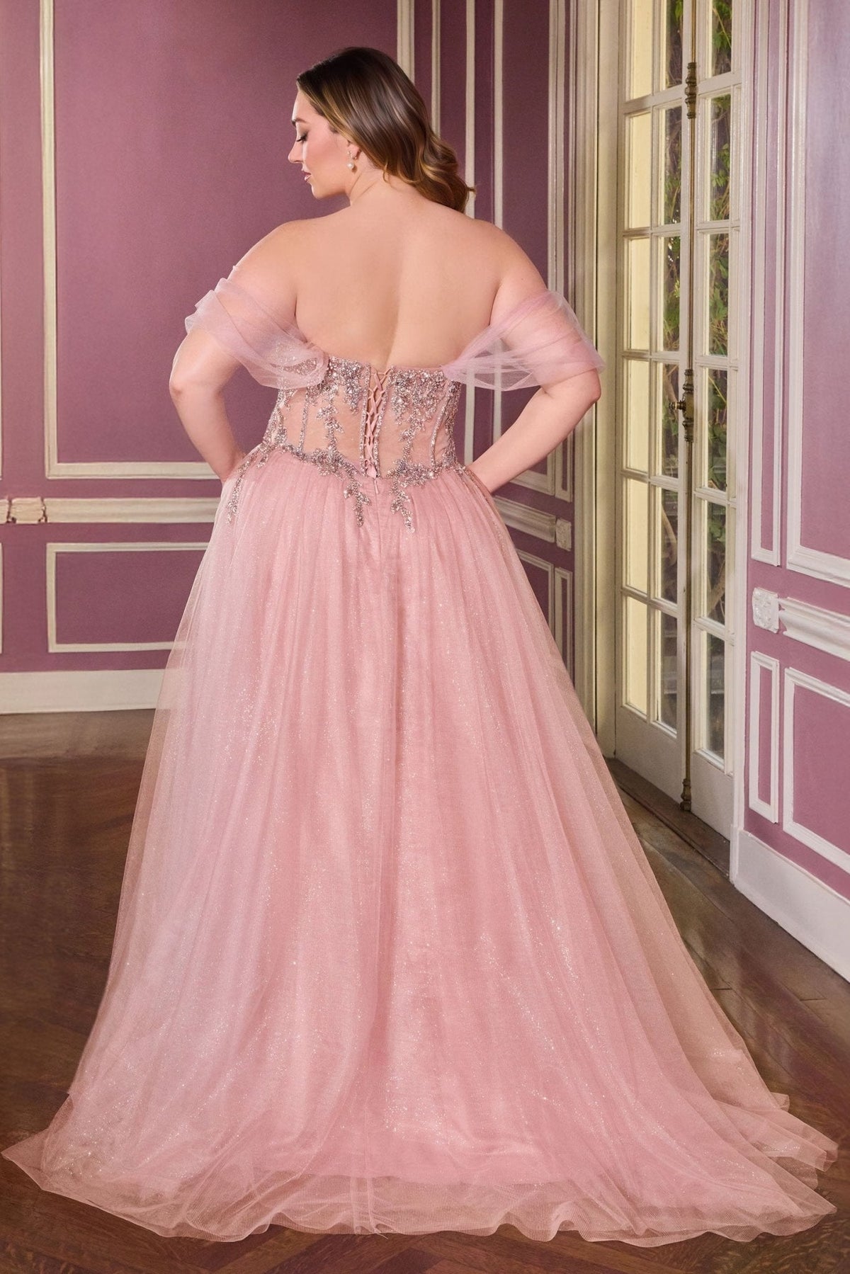 Channel Curve dress in Mauve