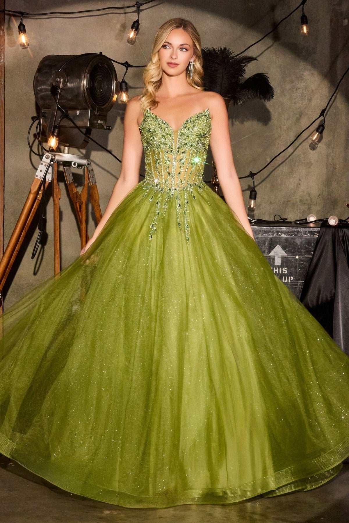 Channel dress in Greenery