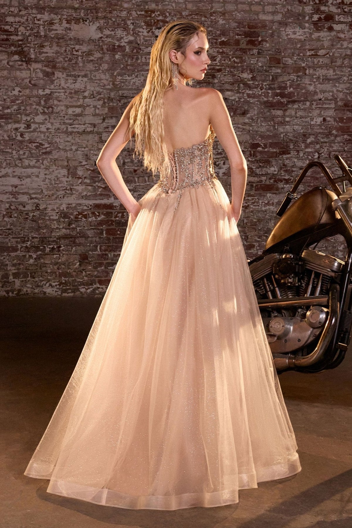 Channel dress in Gold