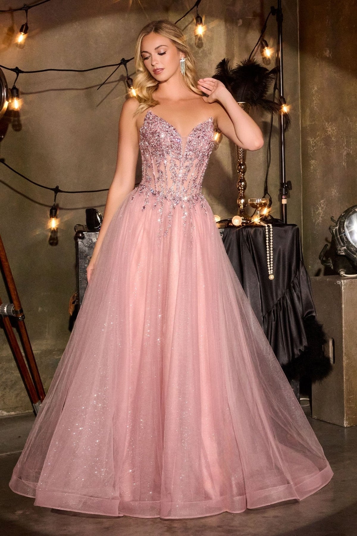 Channel dress in Mauve