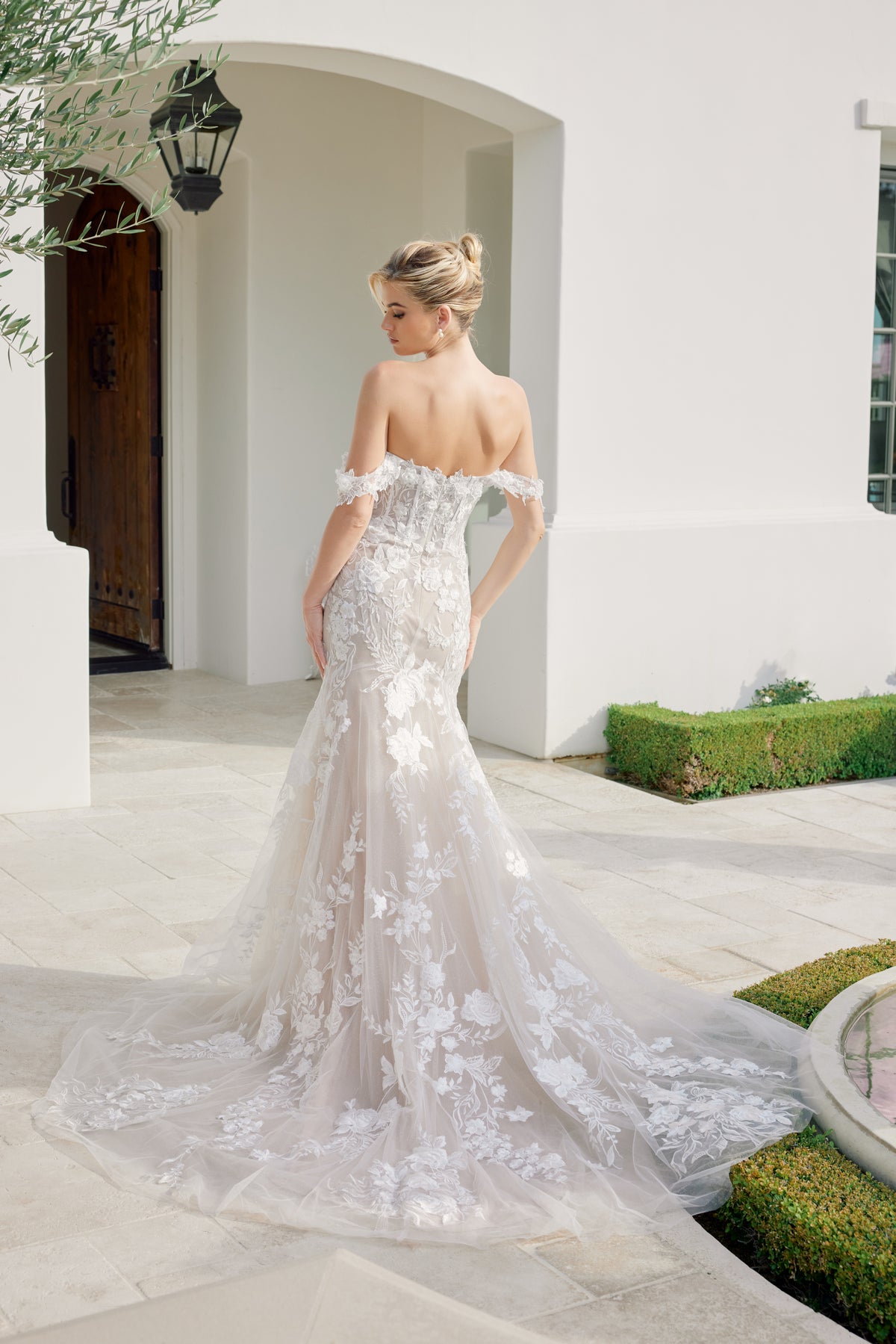 Colette wedding dress in White & Nude