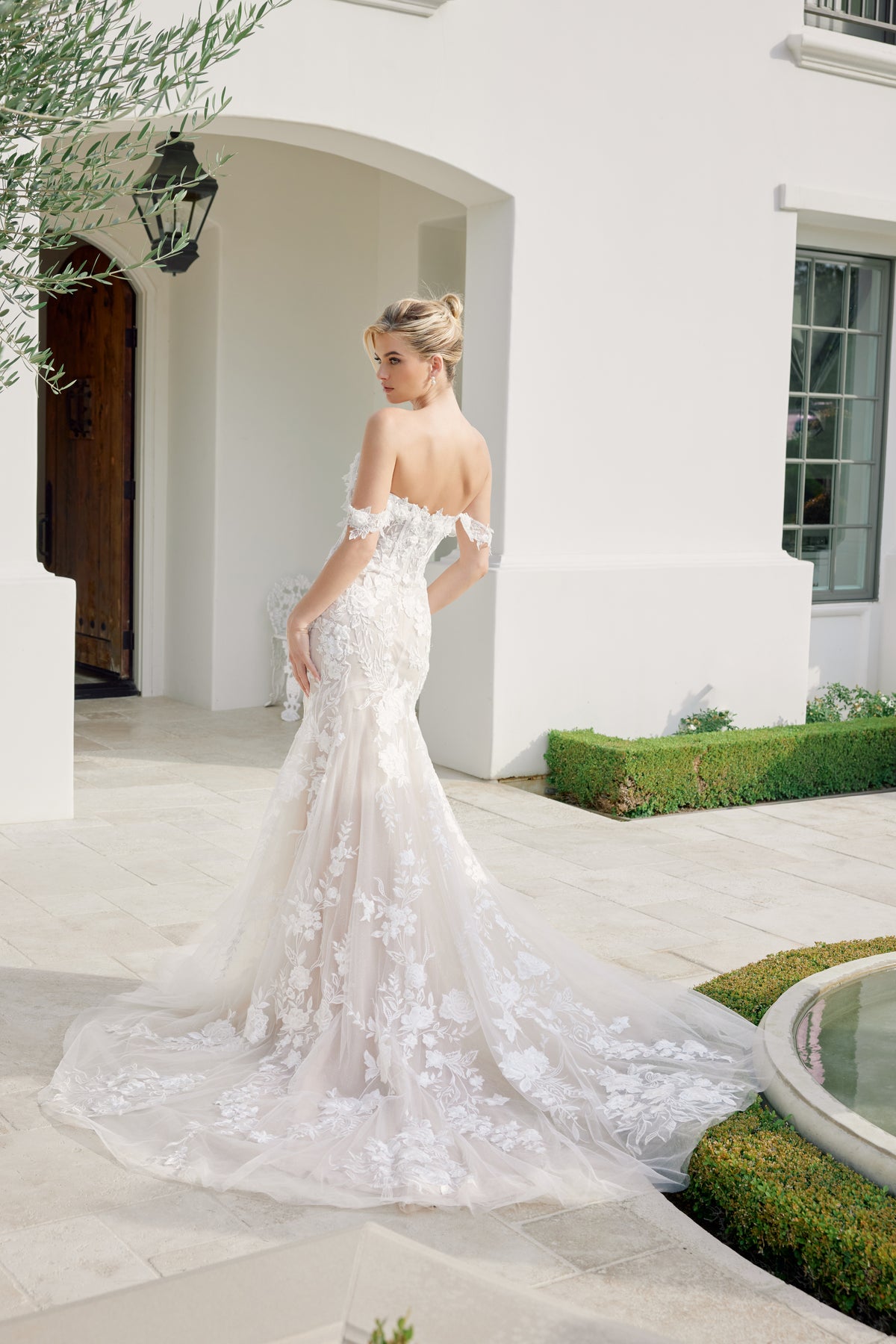 Colette wedding dress in White & Nude