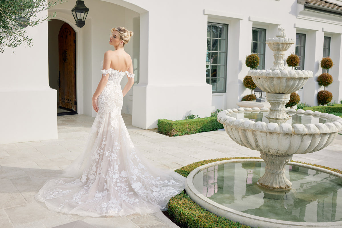Colette wedding dress in White & Nude