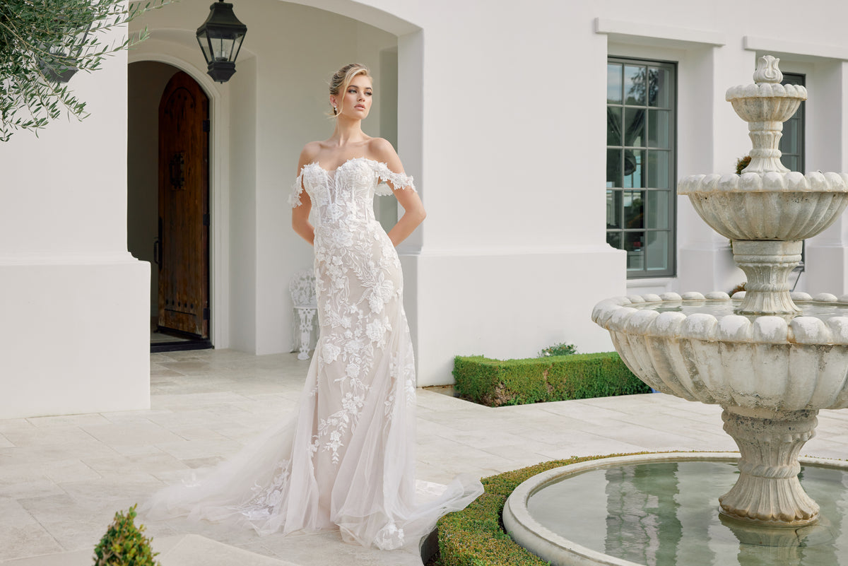 Colette wedding dress in White & Nude