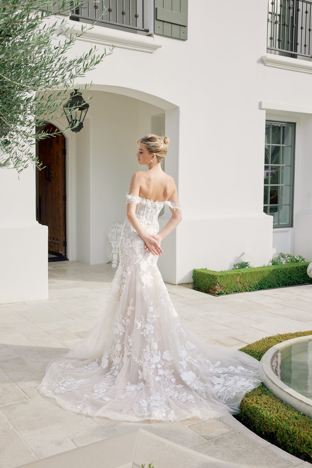 Colette wedding dress in White & Nude