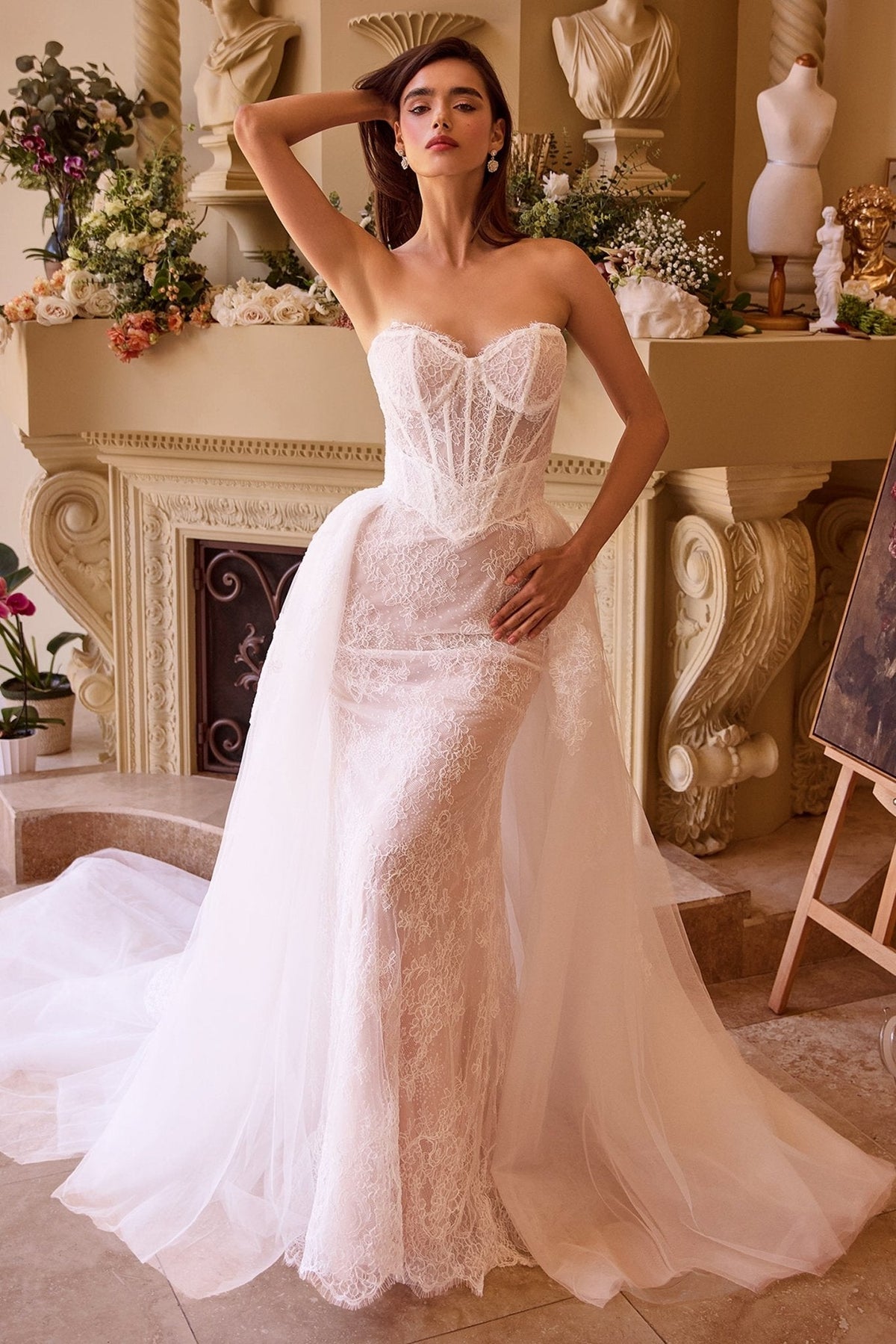 Eli wedding dress in Off White-Nude, view 5