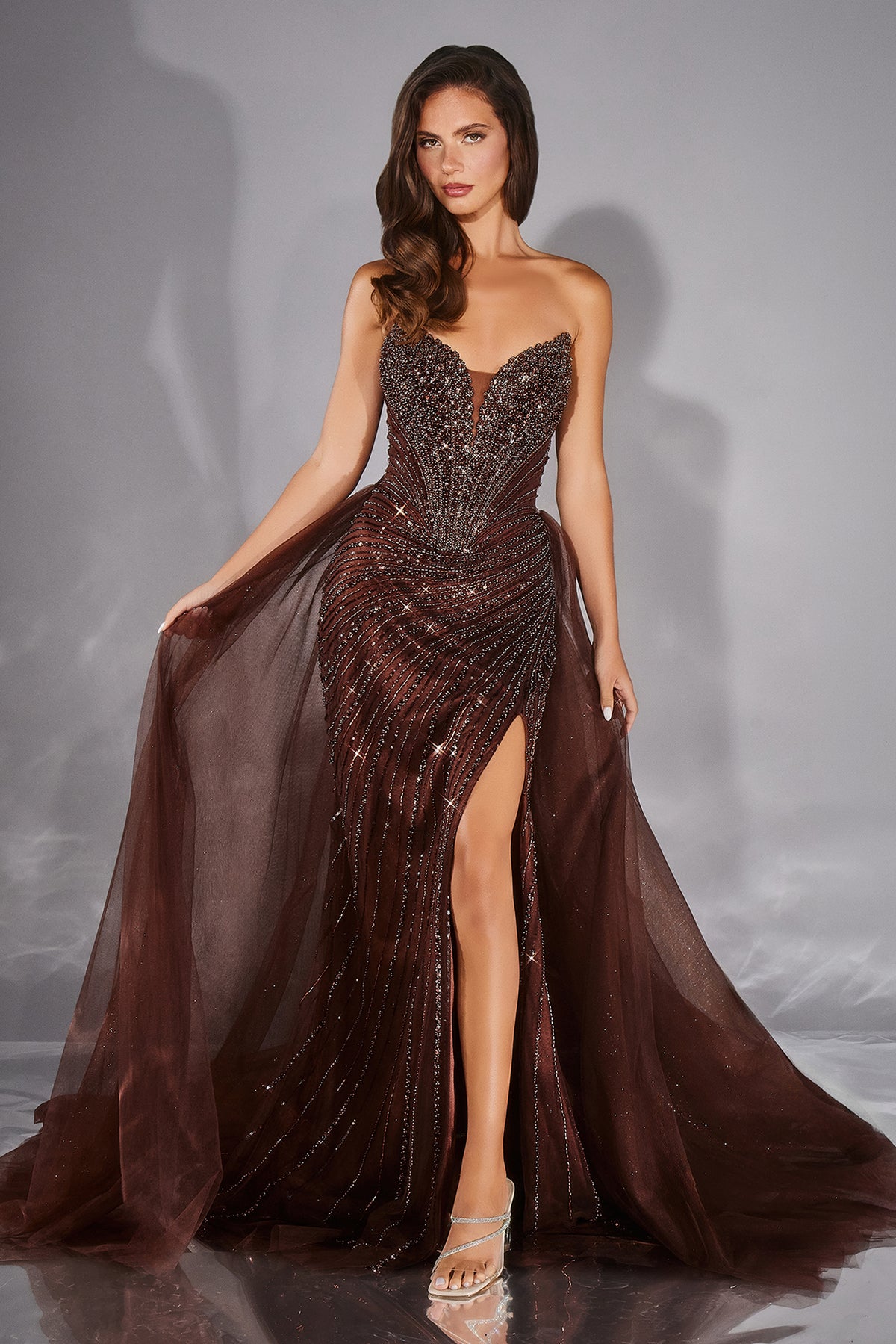 Elion dress in Espresso — front view
