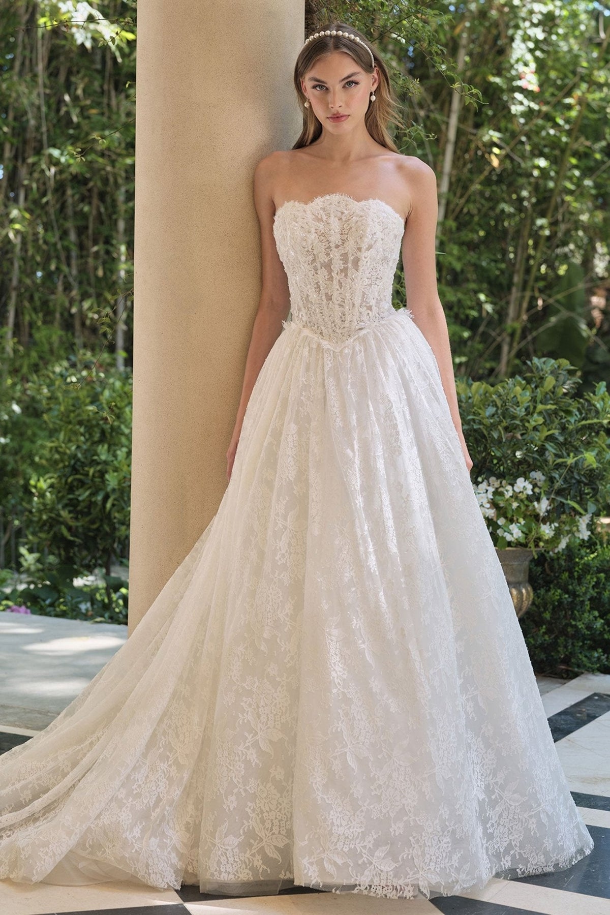 Enid wedding dress in Off White, view 1