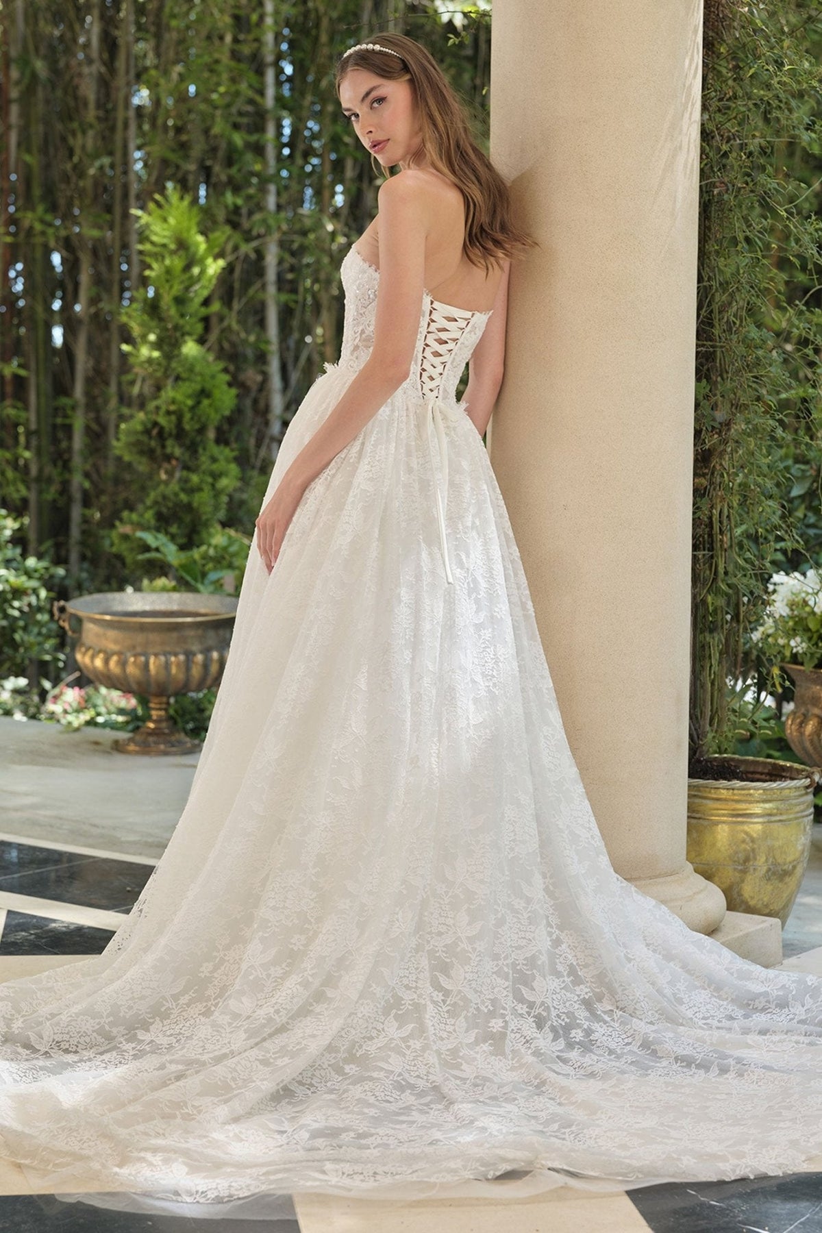 Enid wedding dress in Off White, view 3