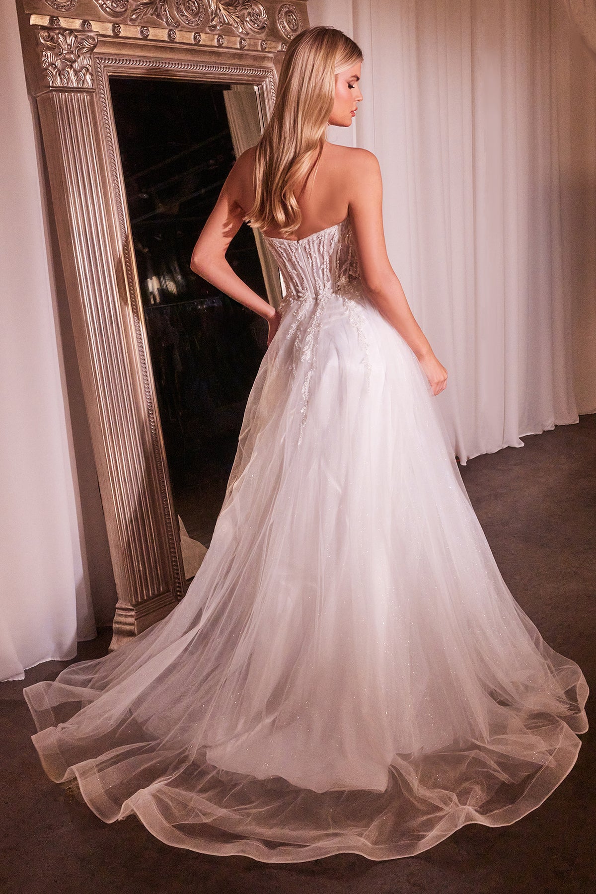 Estela Bridal dress in Off White — front view