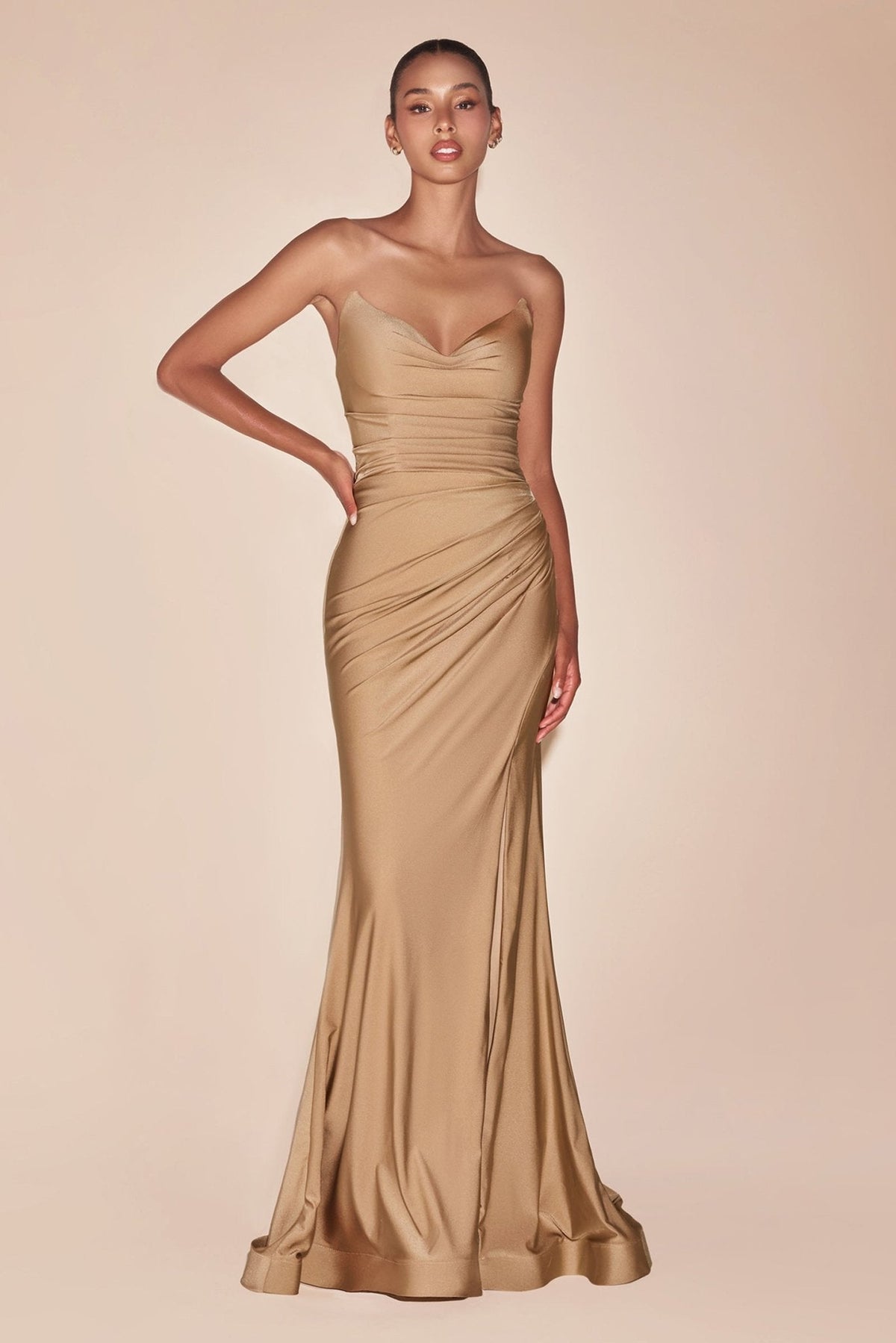 Eternal dress in Nude Gold