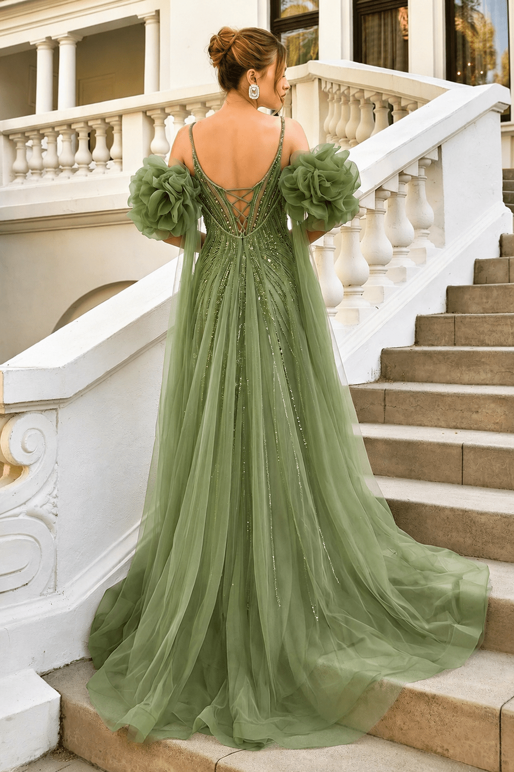 Eulalie dress in Green, view 3
