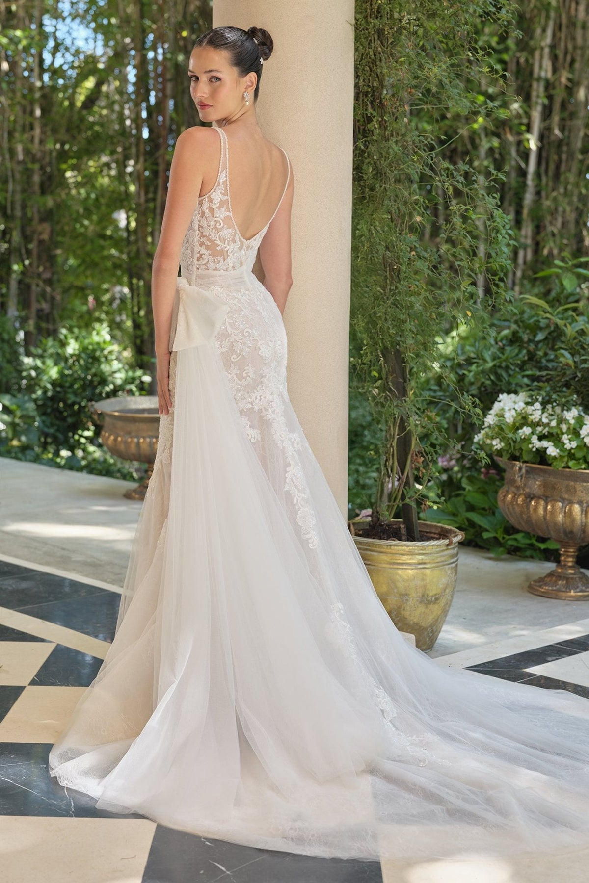 Eurydice wedding dress in Off White-Nude, view 5