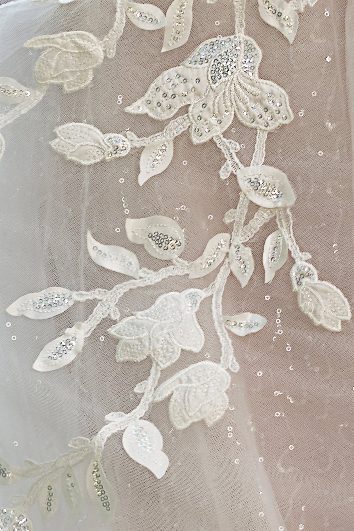 Faustina wedding dress in Off White-Nude, view 5