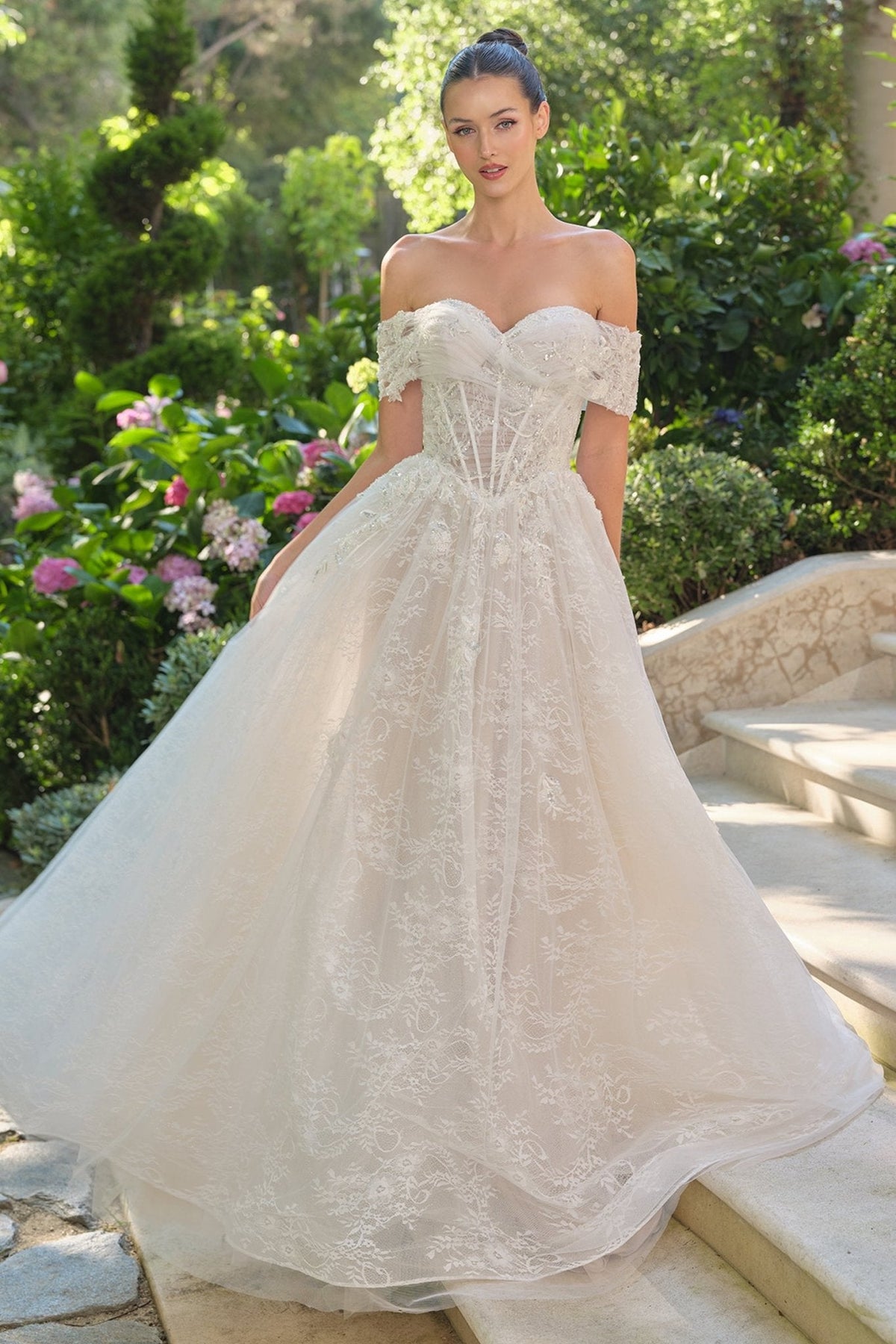 Florimel wedding dress in Off White-Nude, view 1