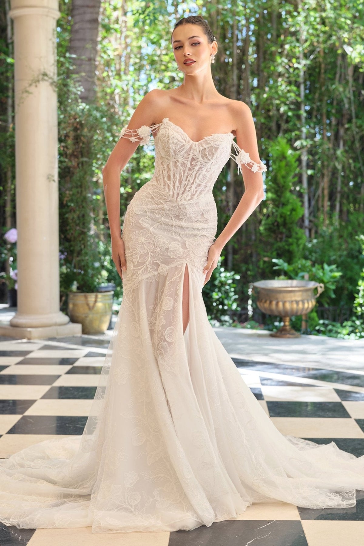 Galatea wedding dress in Off White, view 1