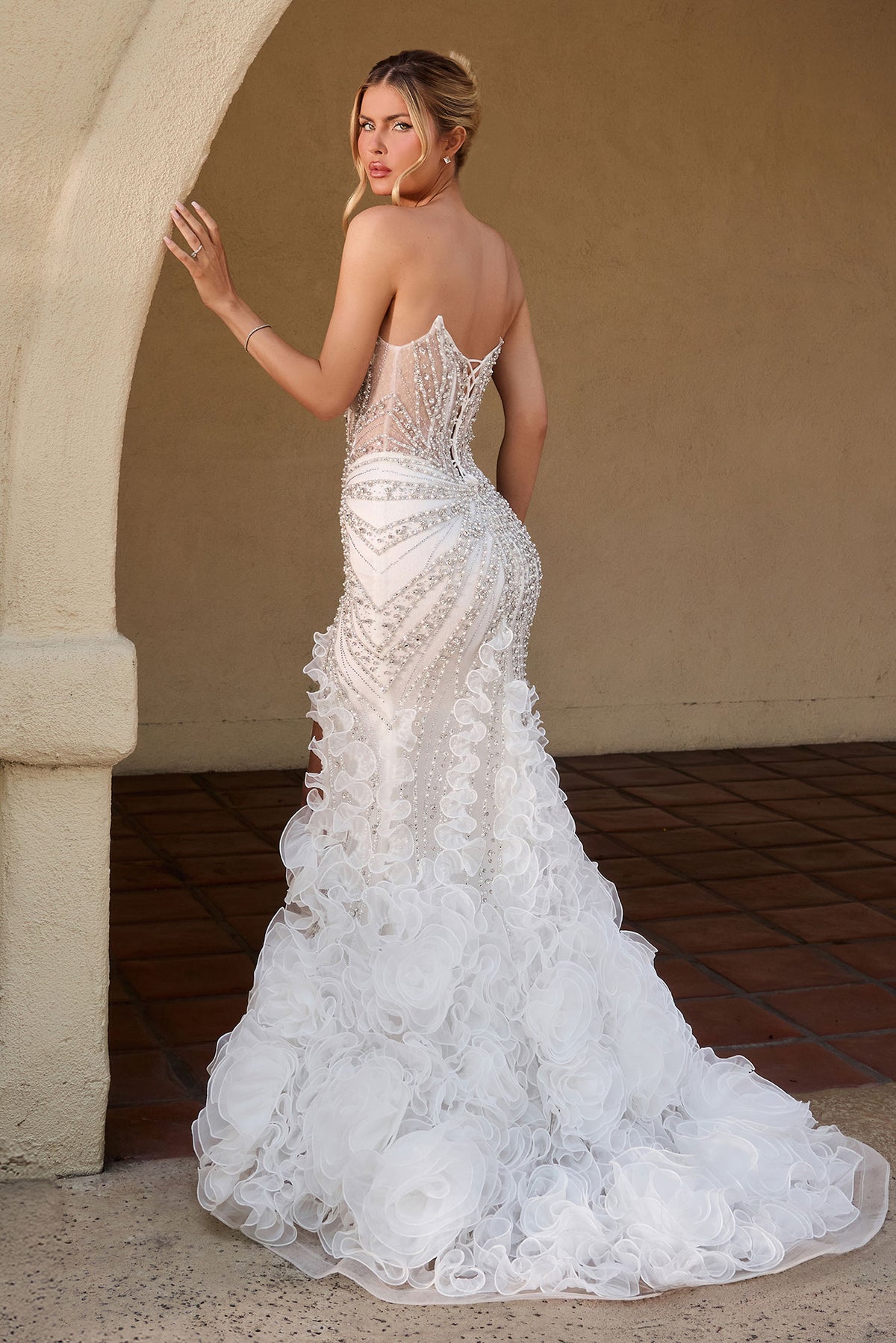 Galaxy Off White formal gown