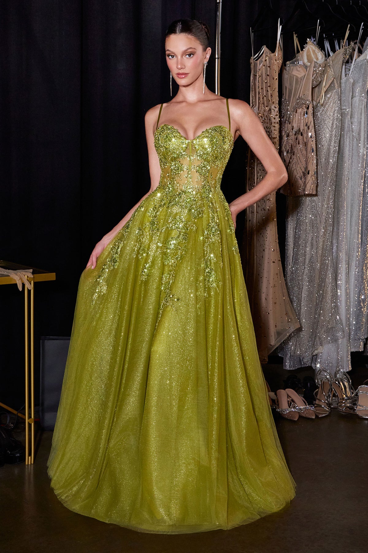Giselle Olive formal gown
