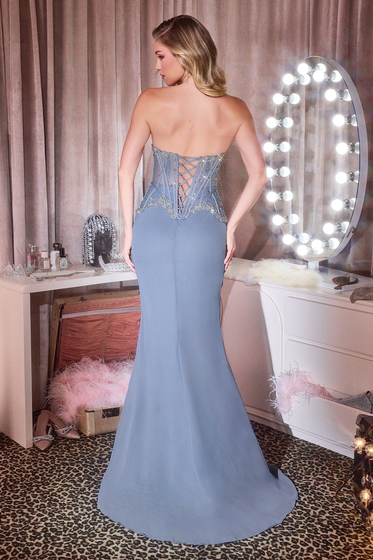 Hartwell dress in Smoky Blue