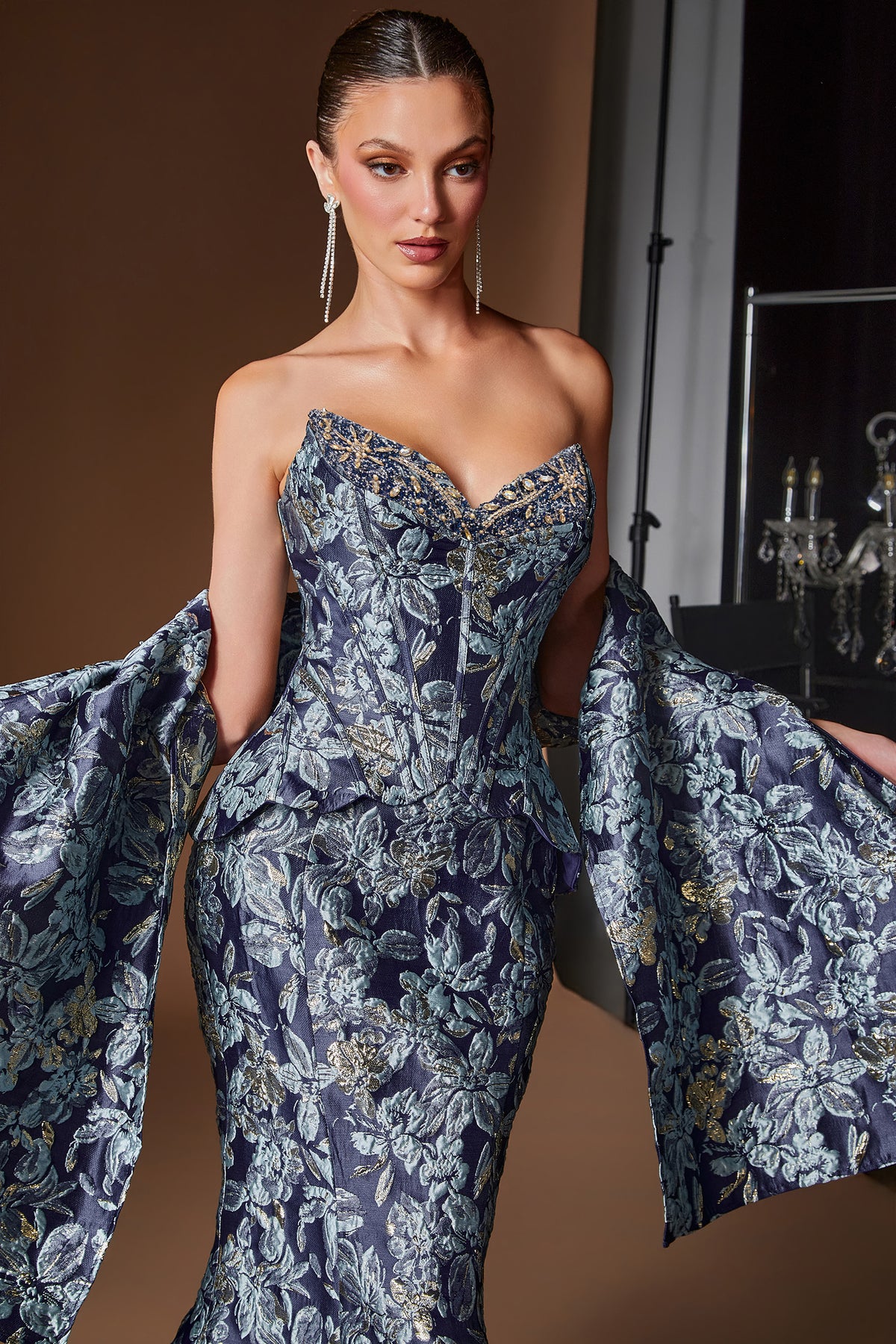 Helena Navy formal gown