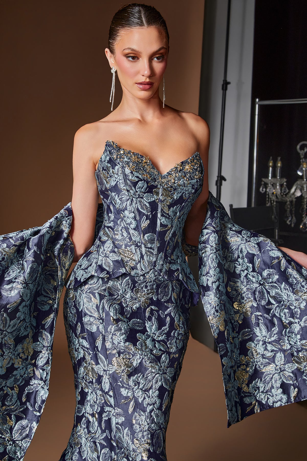 Helena Navy formal gown