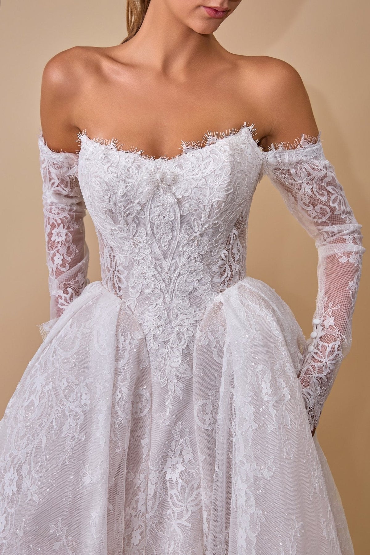 Imelda wedding dress in Off White, view 3