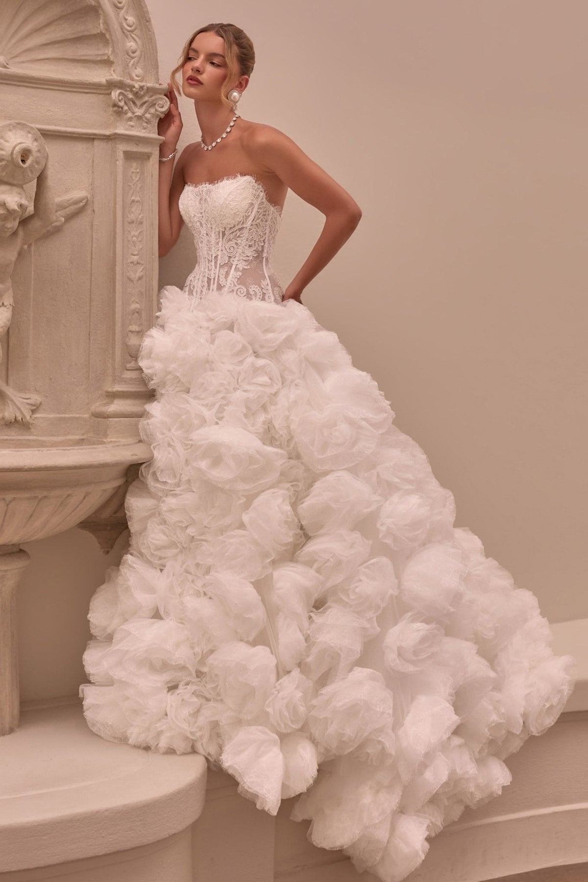 Irisa wedding dress in Off White, view 1