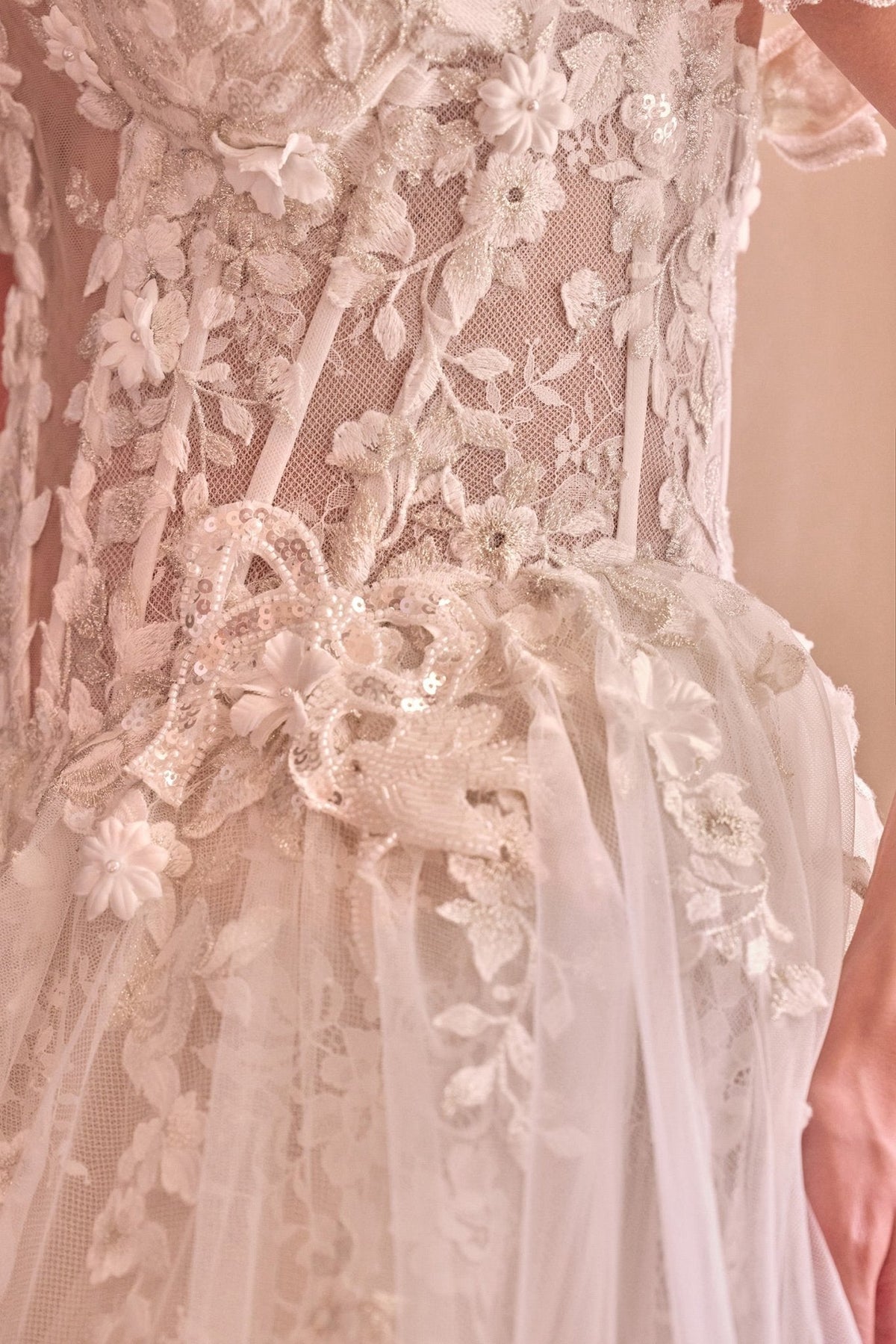 Isabeau wedding dress in French White, view 3