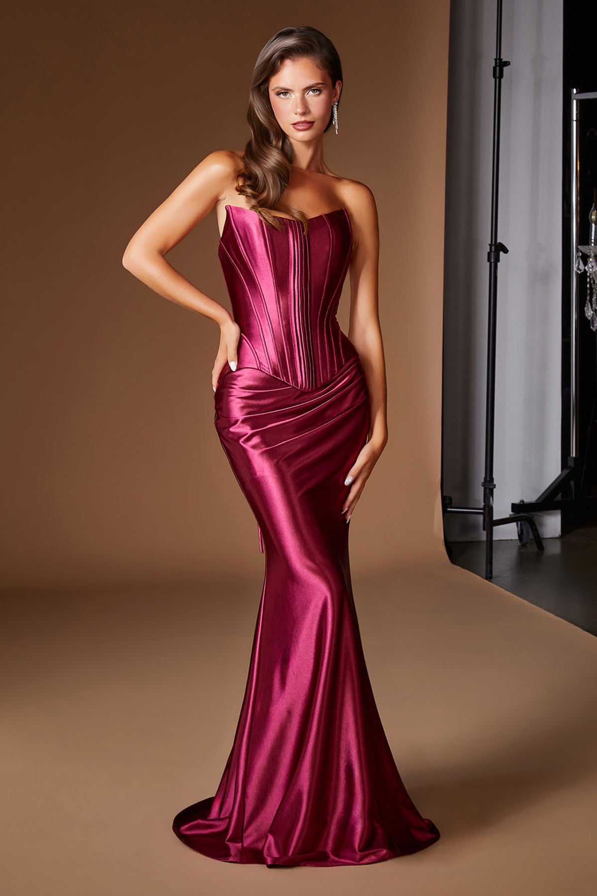 Isaline in Burgundy — front view