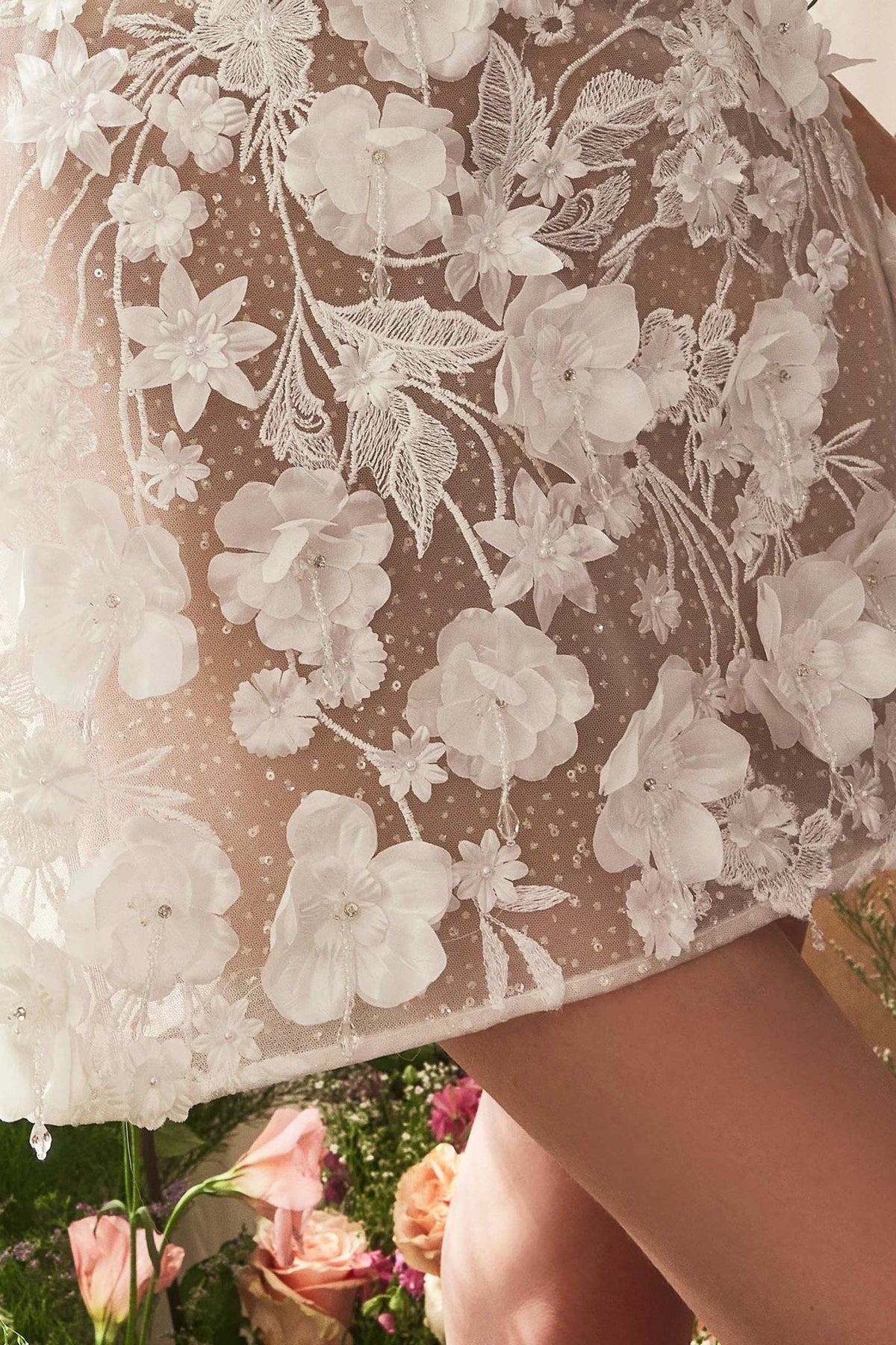 Juno wedding dress in Off White-Nude, view 6