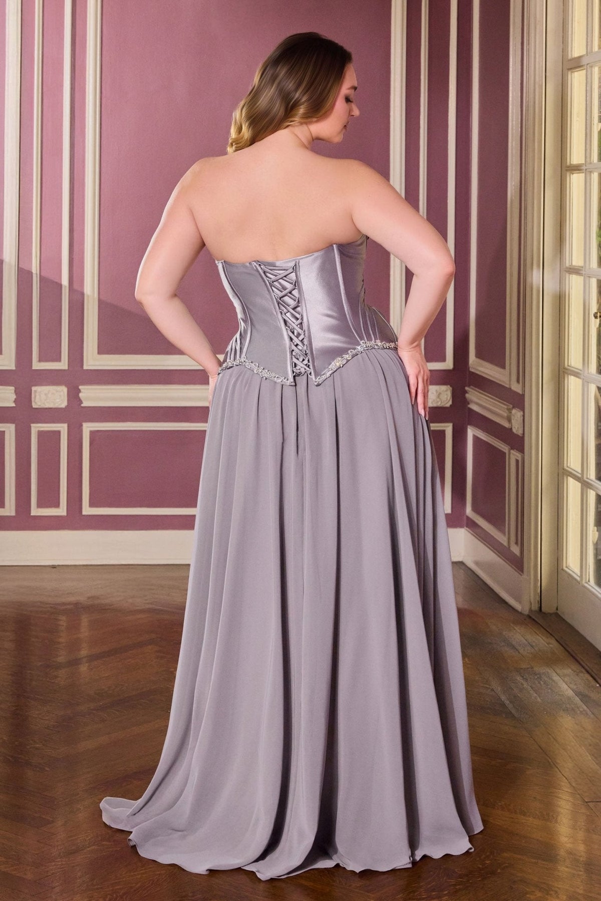 Langford Curve dress in Dark Silver