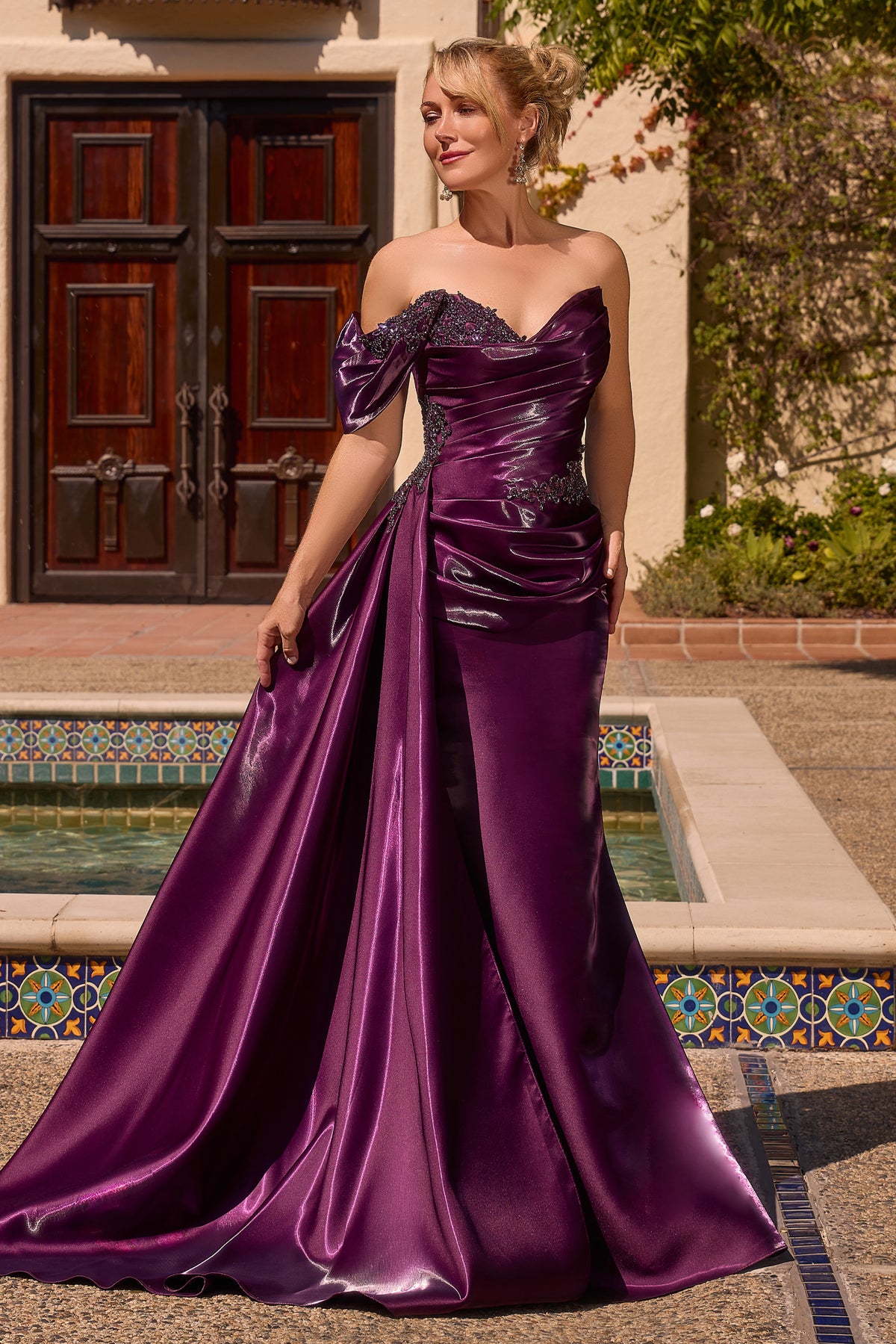 Liliana in Eggplant — front view