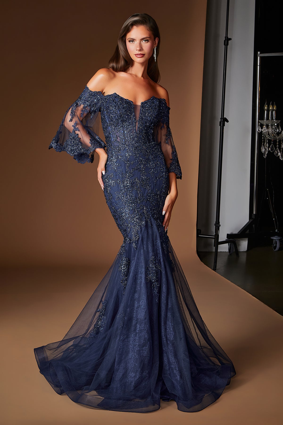 Lorelei Navy formal gown