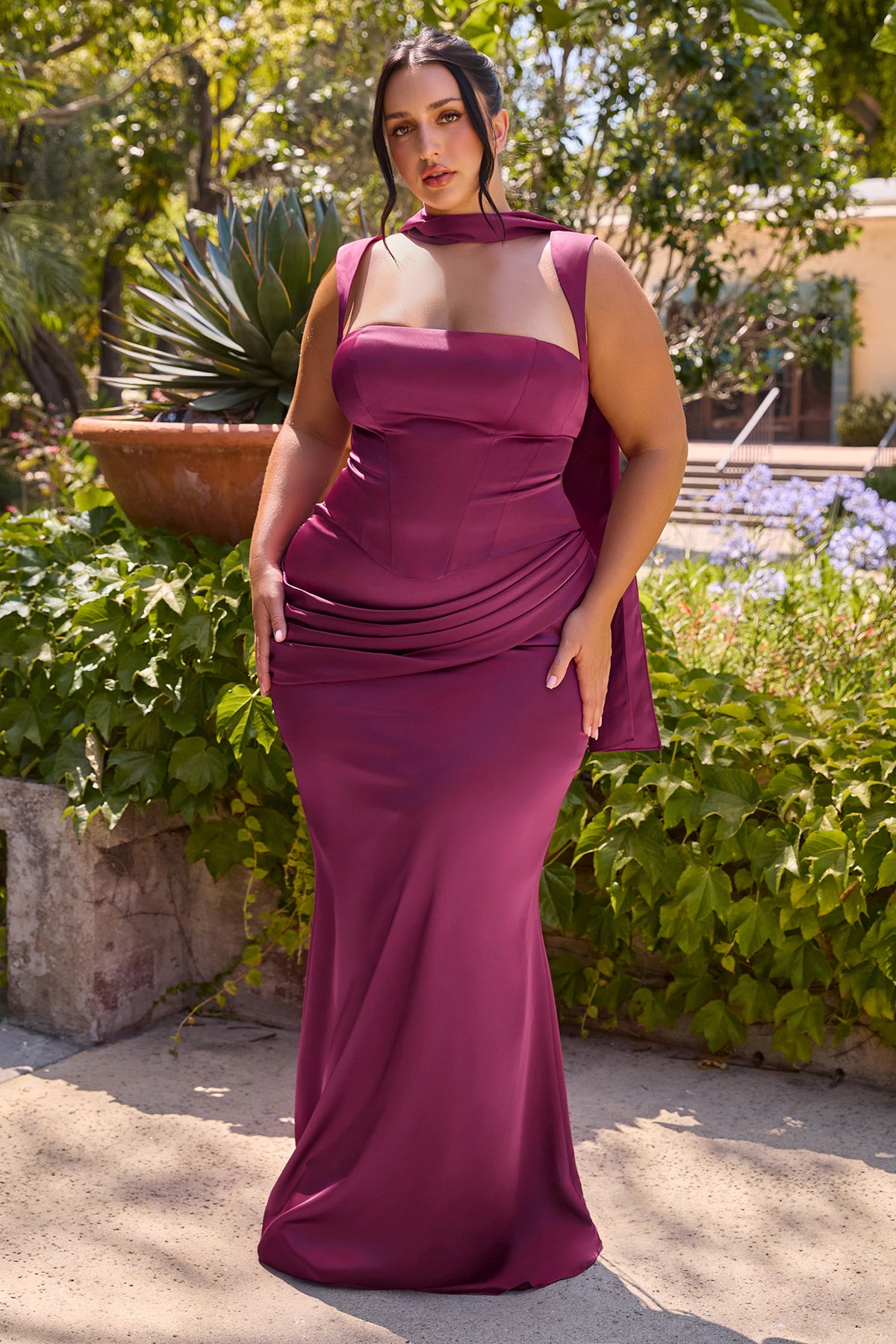 Lucienne Mulberry formal gown