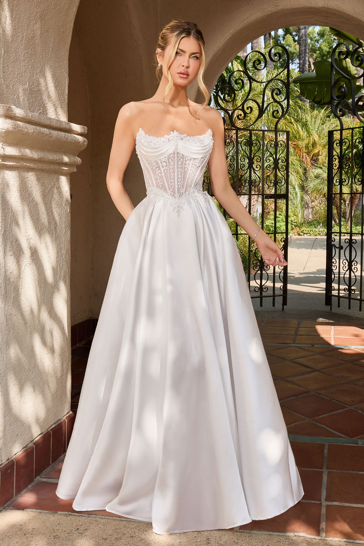 Maelle Off White formal gown