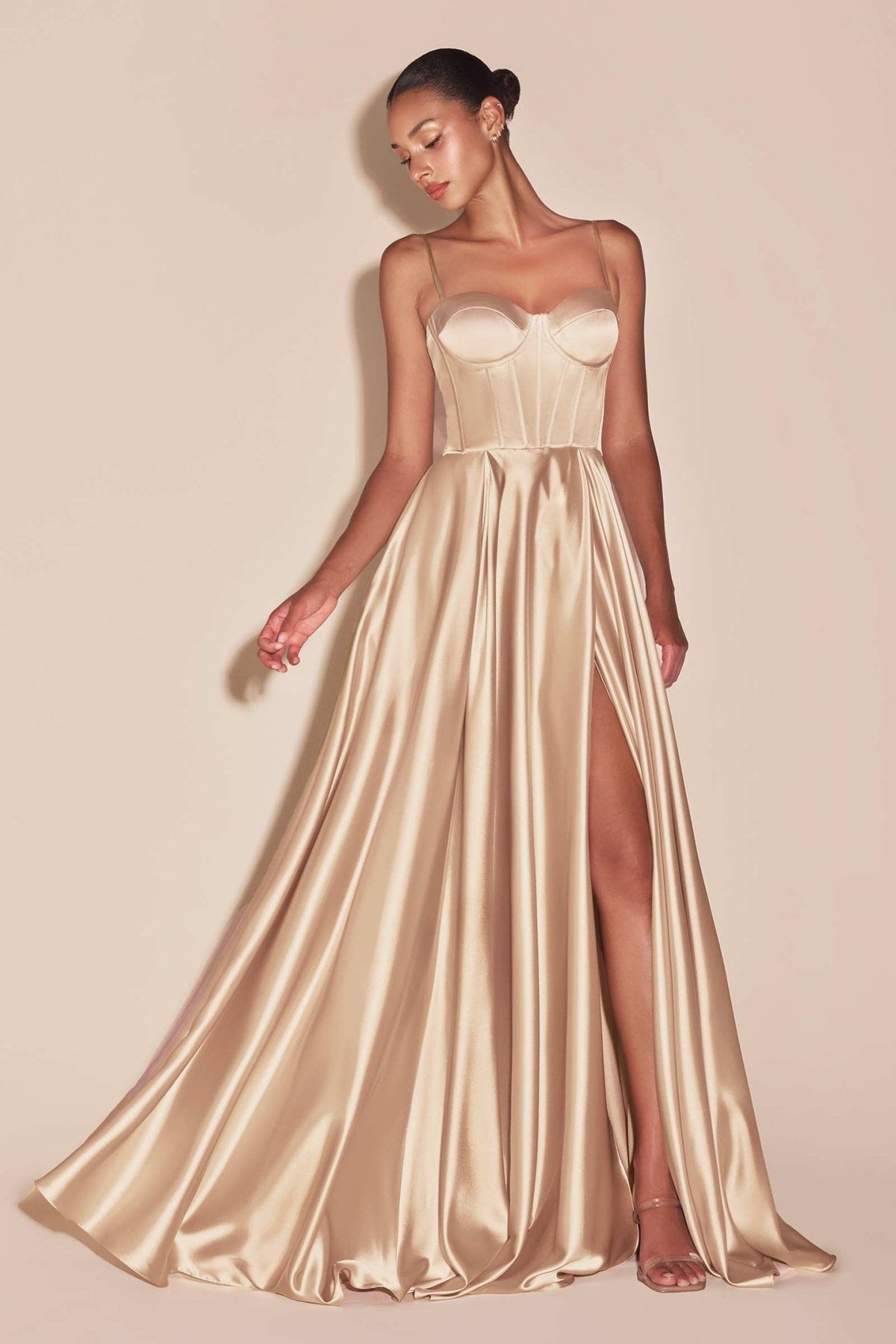 Musa dress in Champagne — regular size color reference