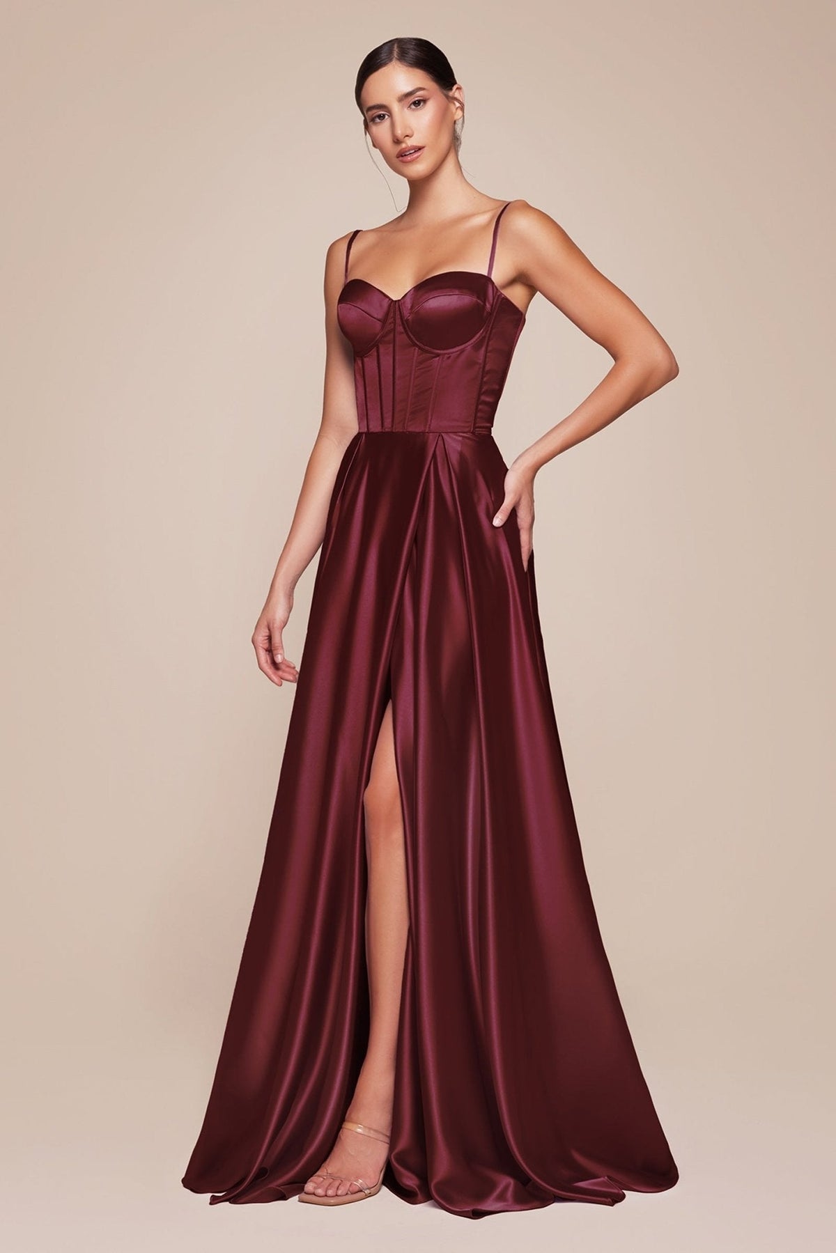 Musa dress in Burgundy
