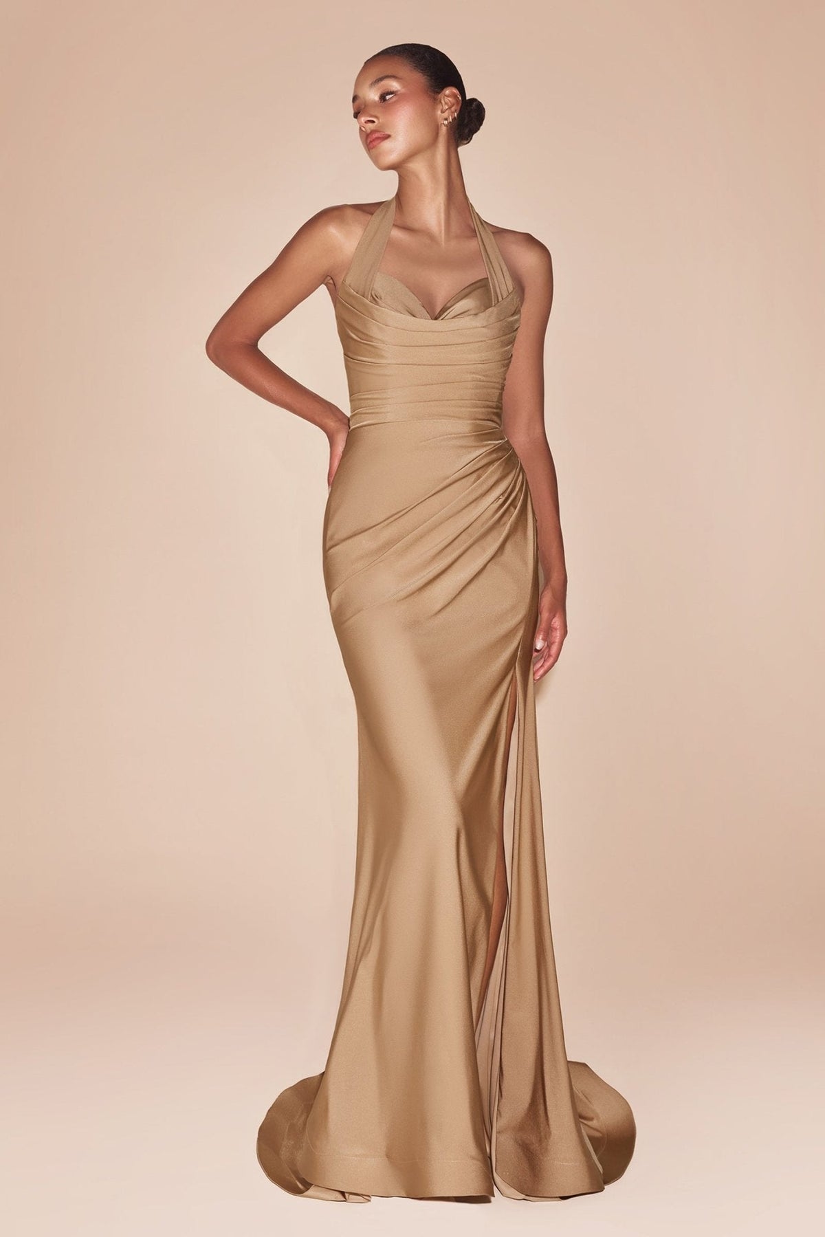 Mystic dress in Nude Gold
