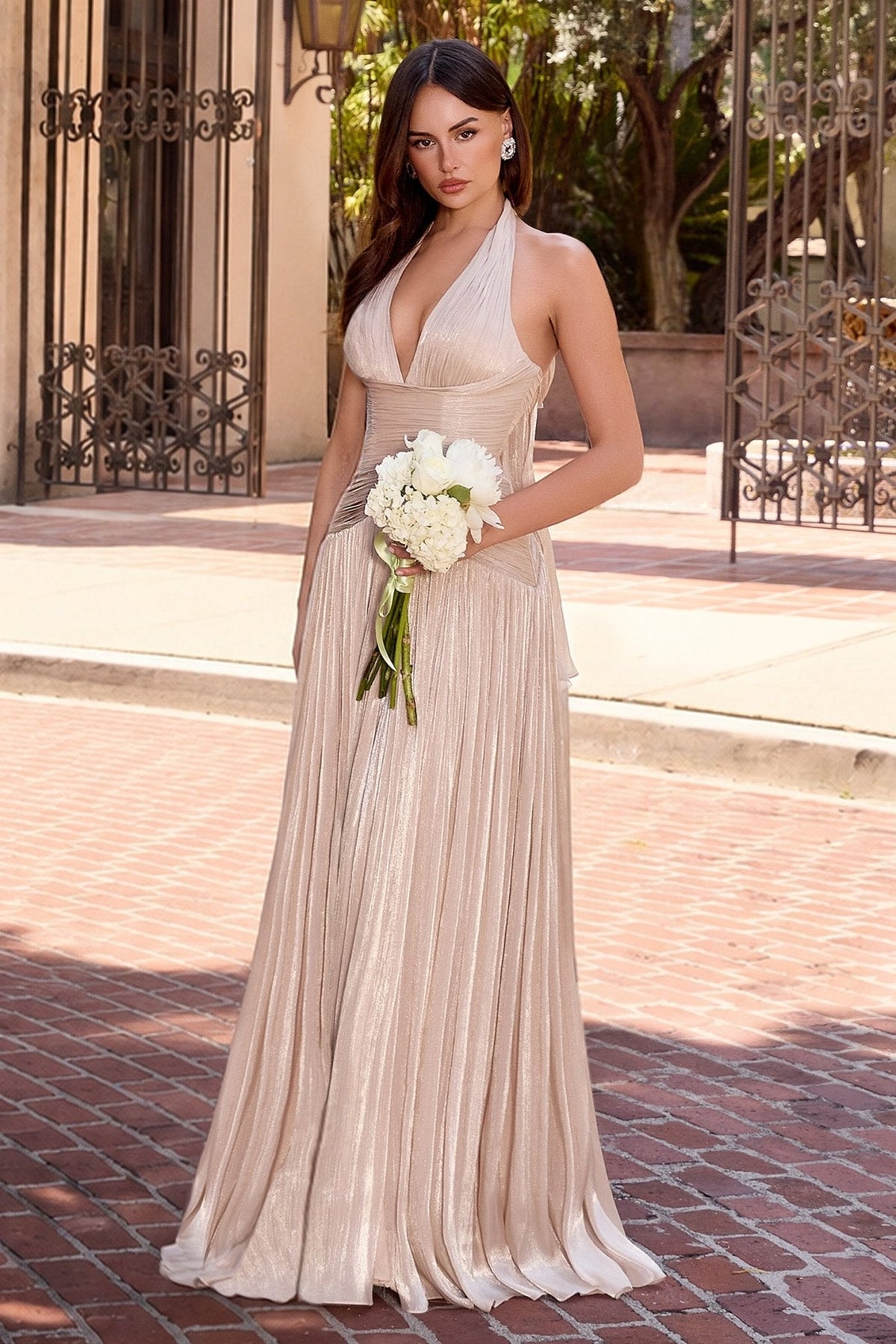 Nerina dress in Champagne Gold