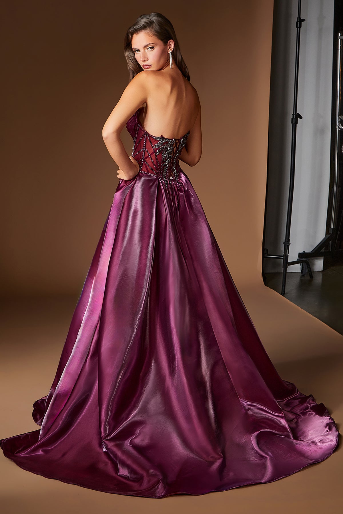 Noemi in Plum Noir — back view