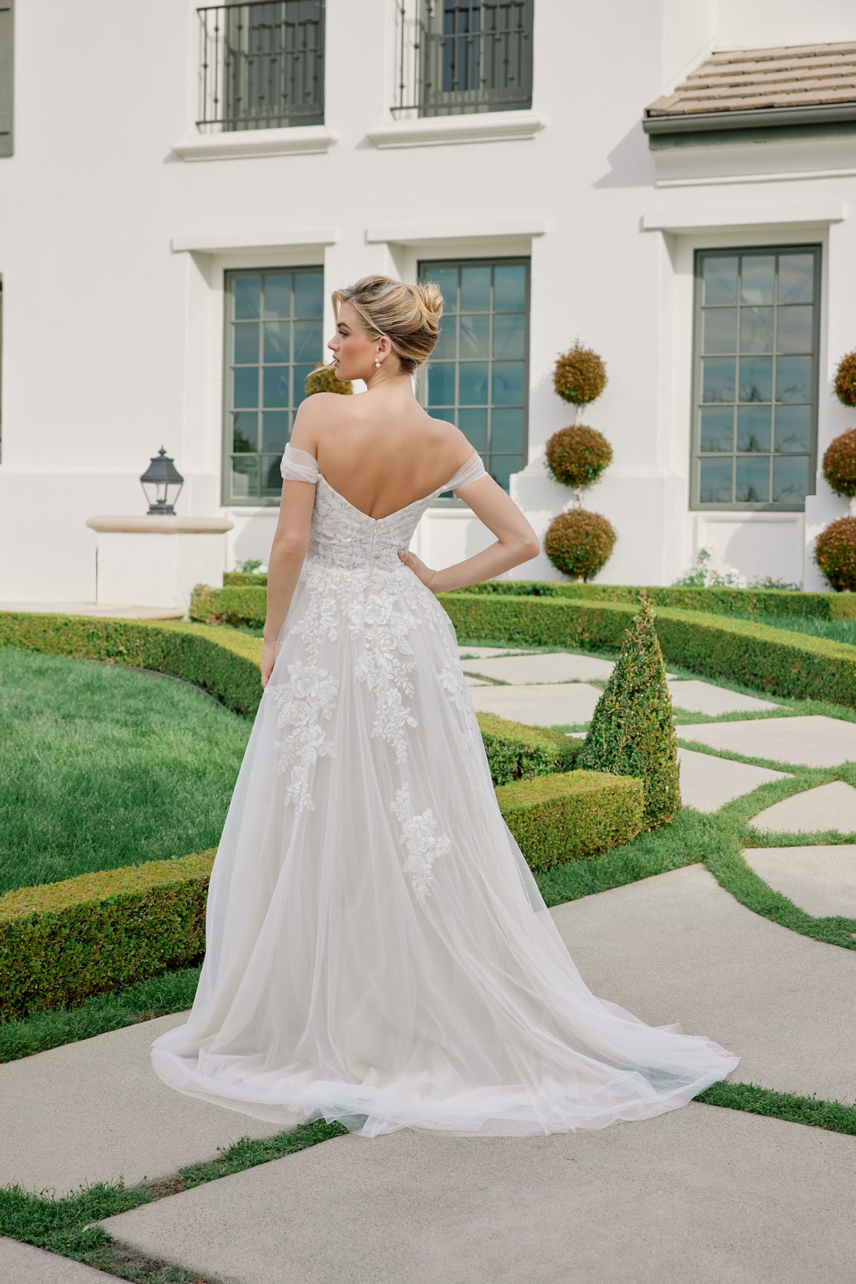 Odette wedding dress in White & Nude