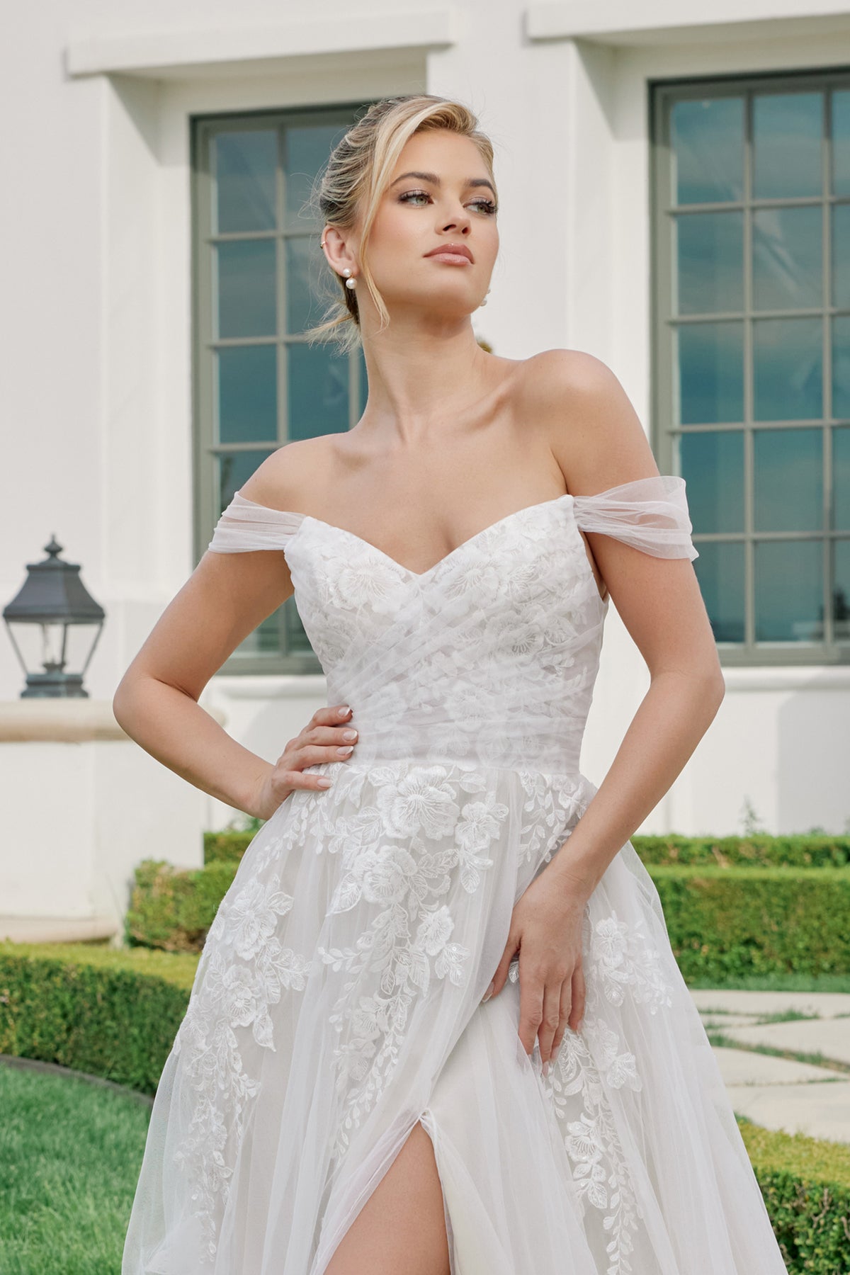 Odette wedding dress in White & Nude