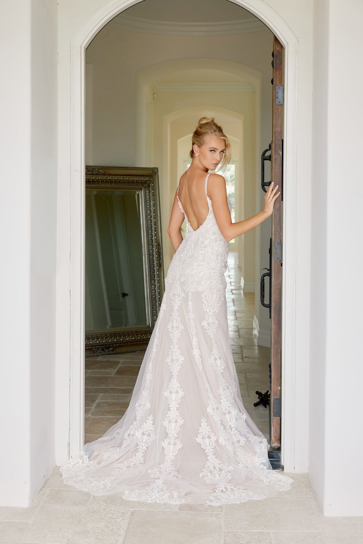Ottavia wedding dress in White & Nude