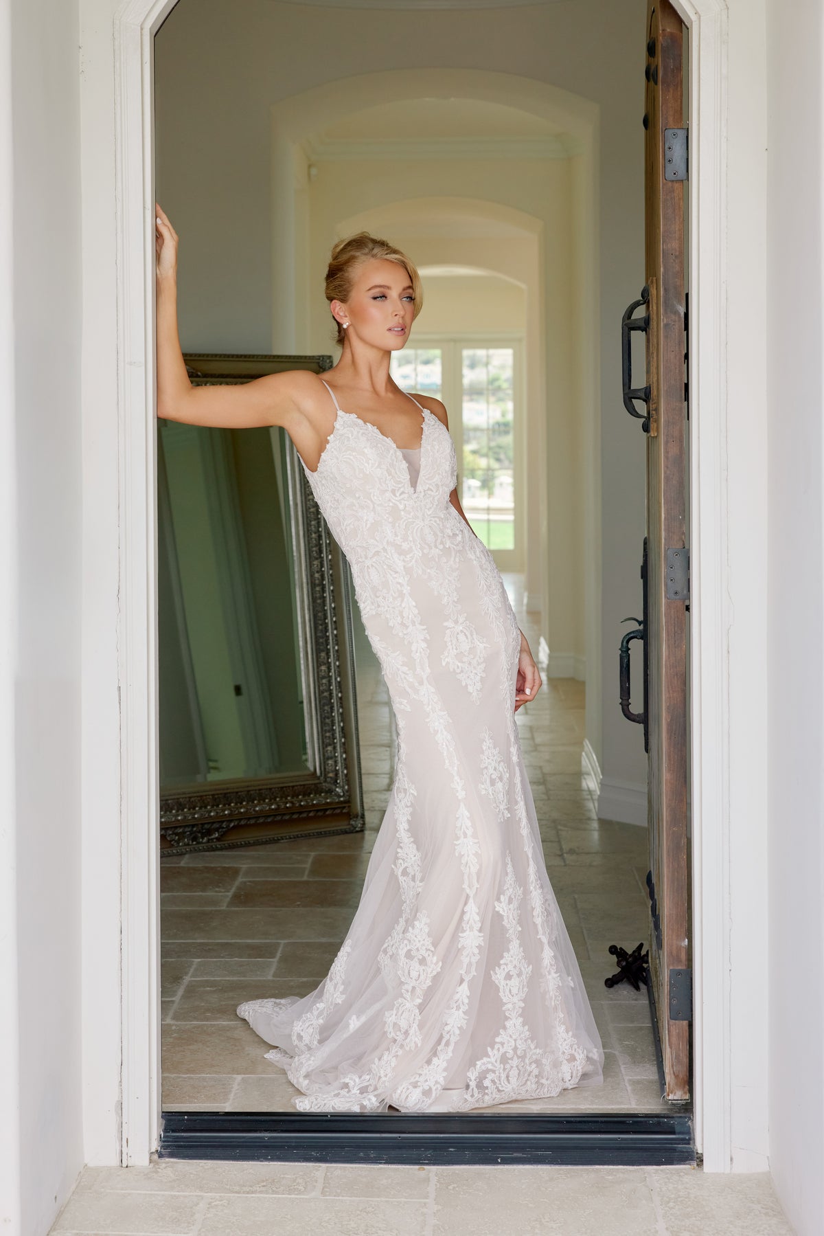 Ottavia wedding dress in White & Nude